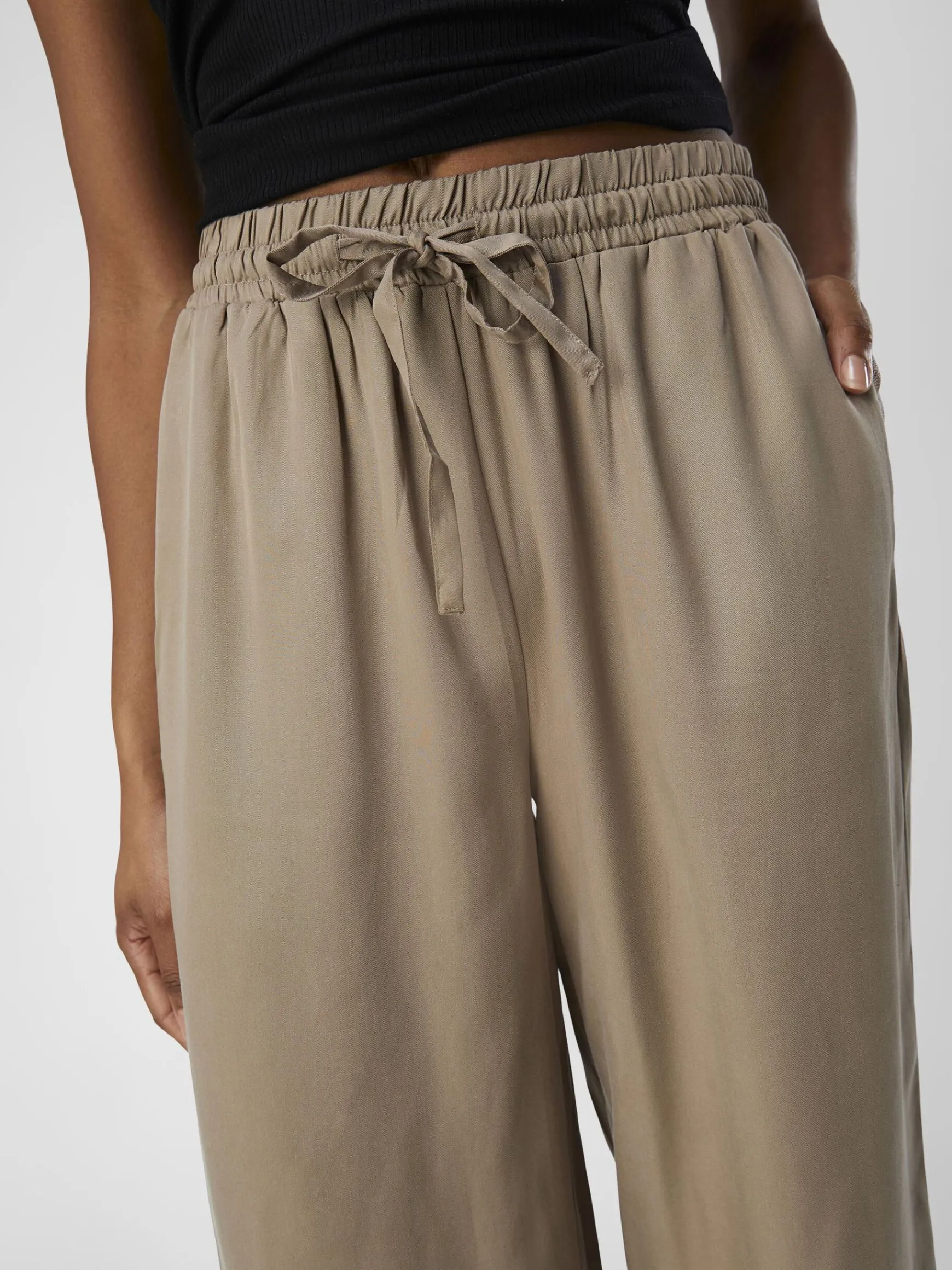 Dame OBJECT AFSLAPPET BREDE BUKSER