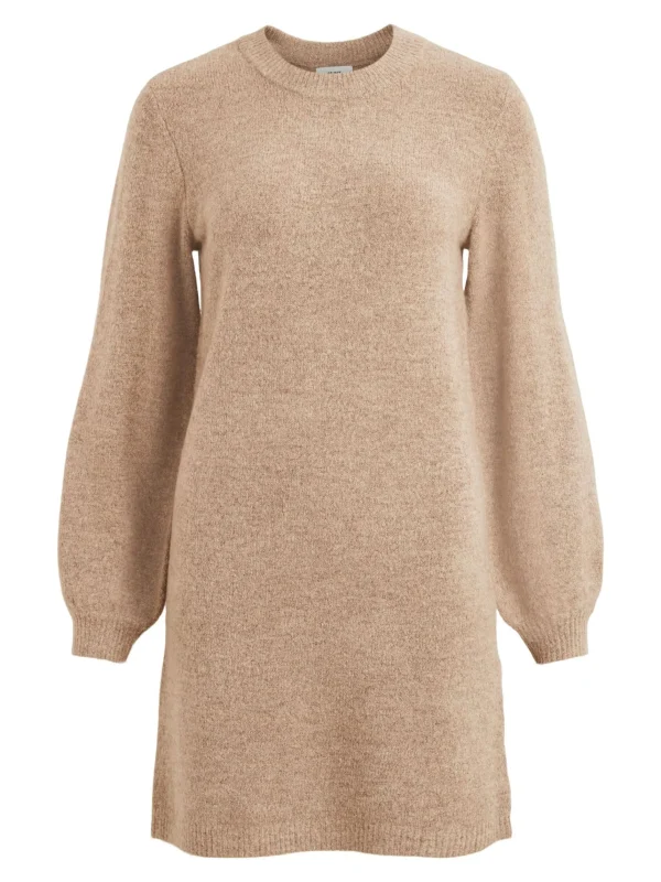 Dame OBJECT BALLONÆRMET STRIKKET KJOLE