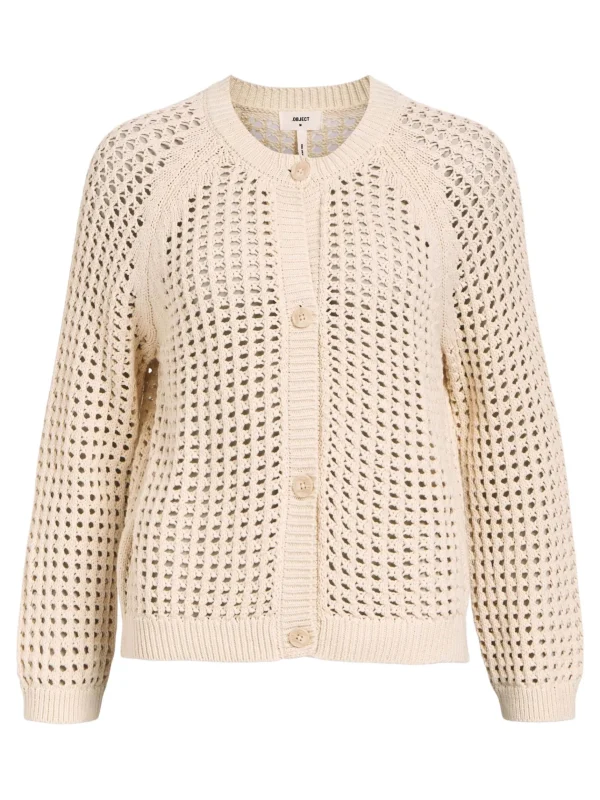 Dame OBJECT ÅBENVÆVET CARDIGAN