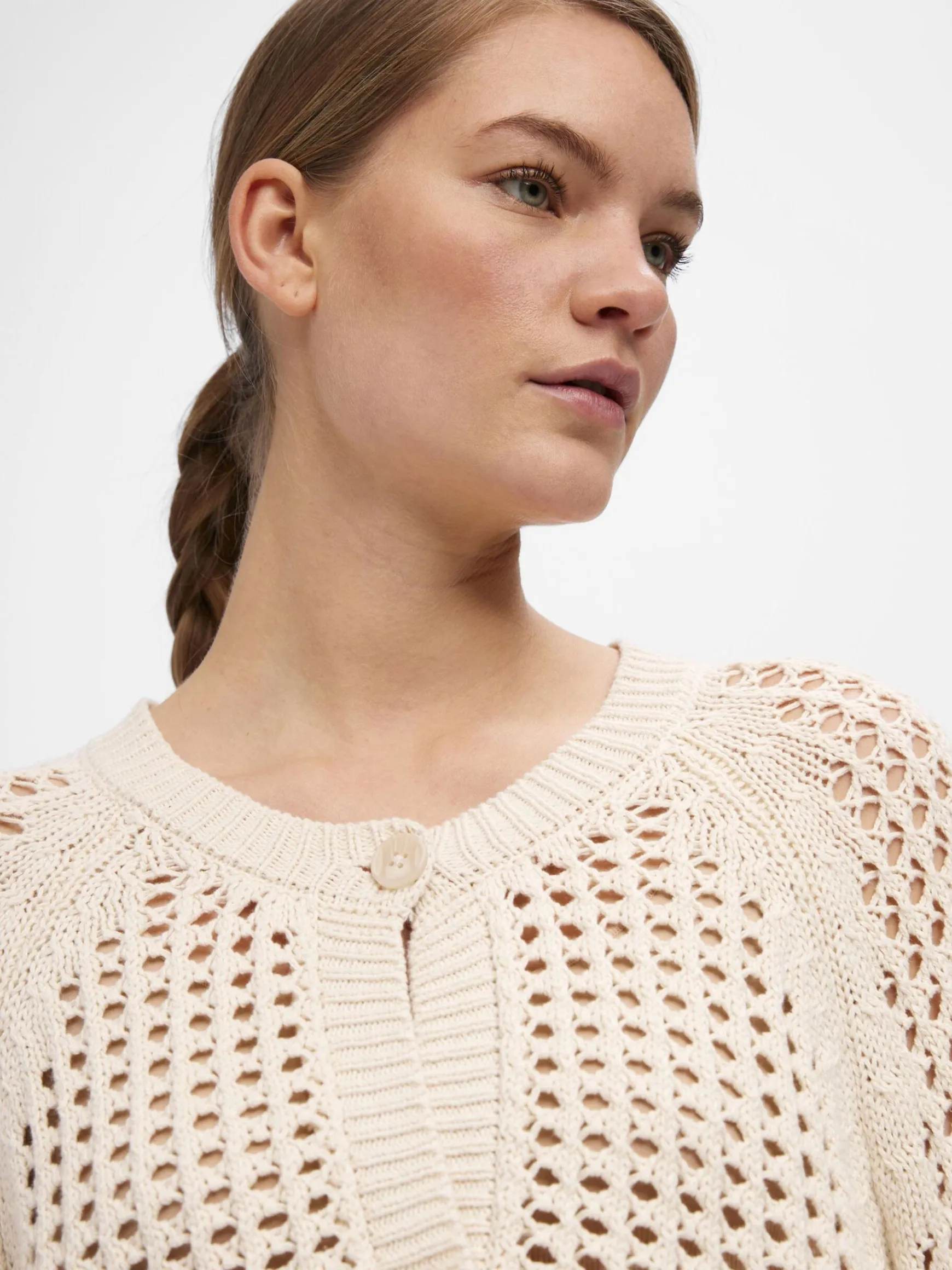 Dame OBJECT ÅBENVÆVET CARDIGAN