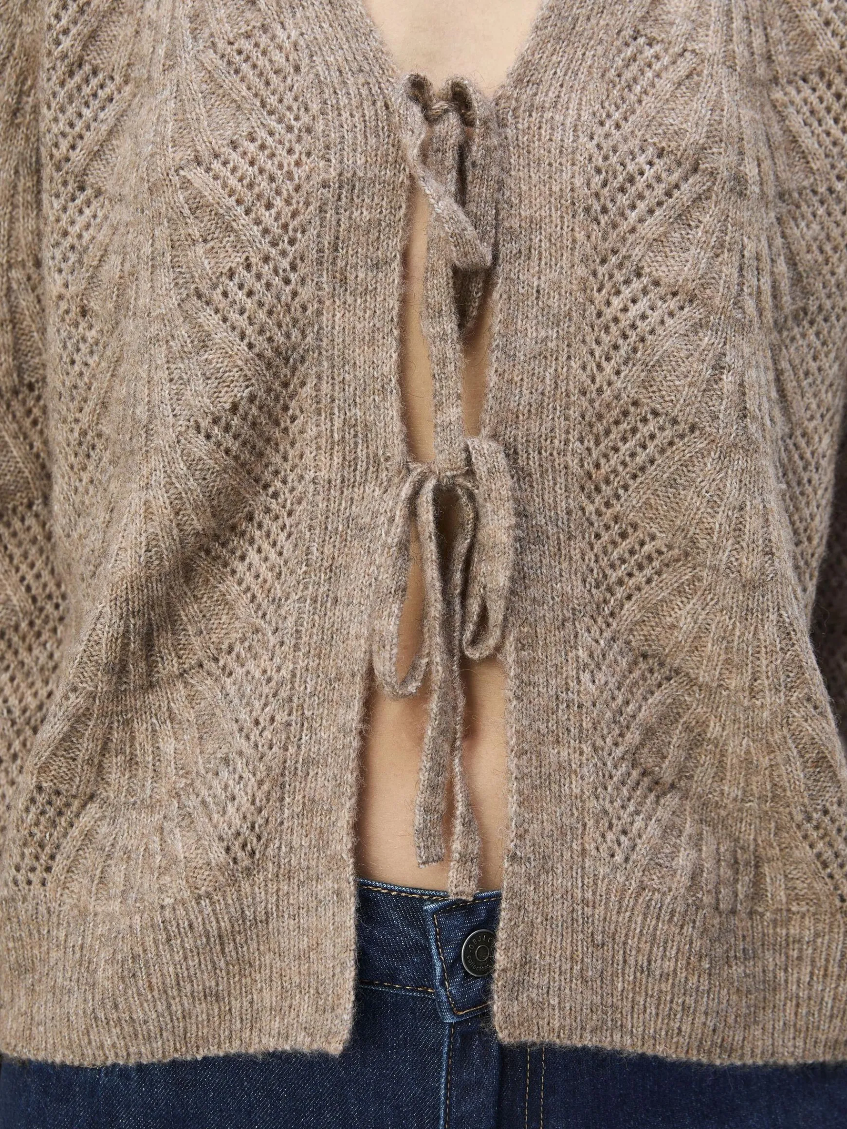Dame OBJECT BINDELUKNING FORAN CARDIGAN