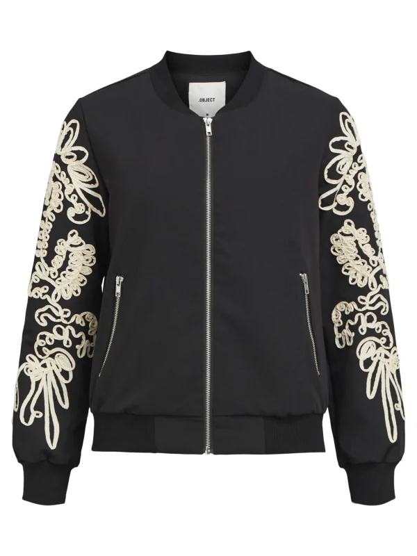 Dame OBJECT BRODERET BOMBERJAKKE