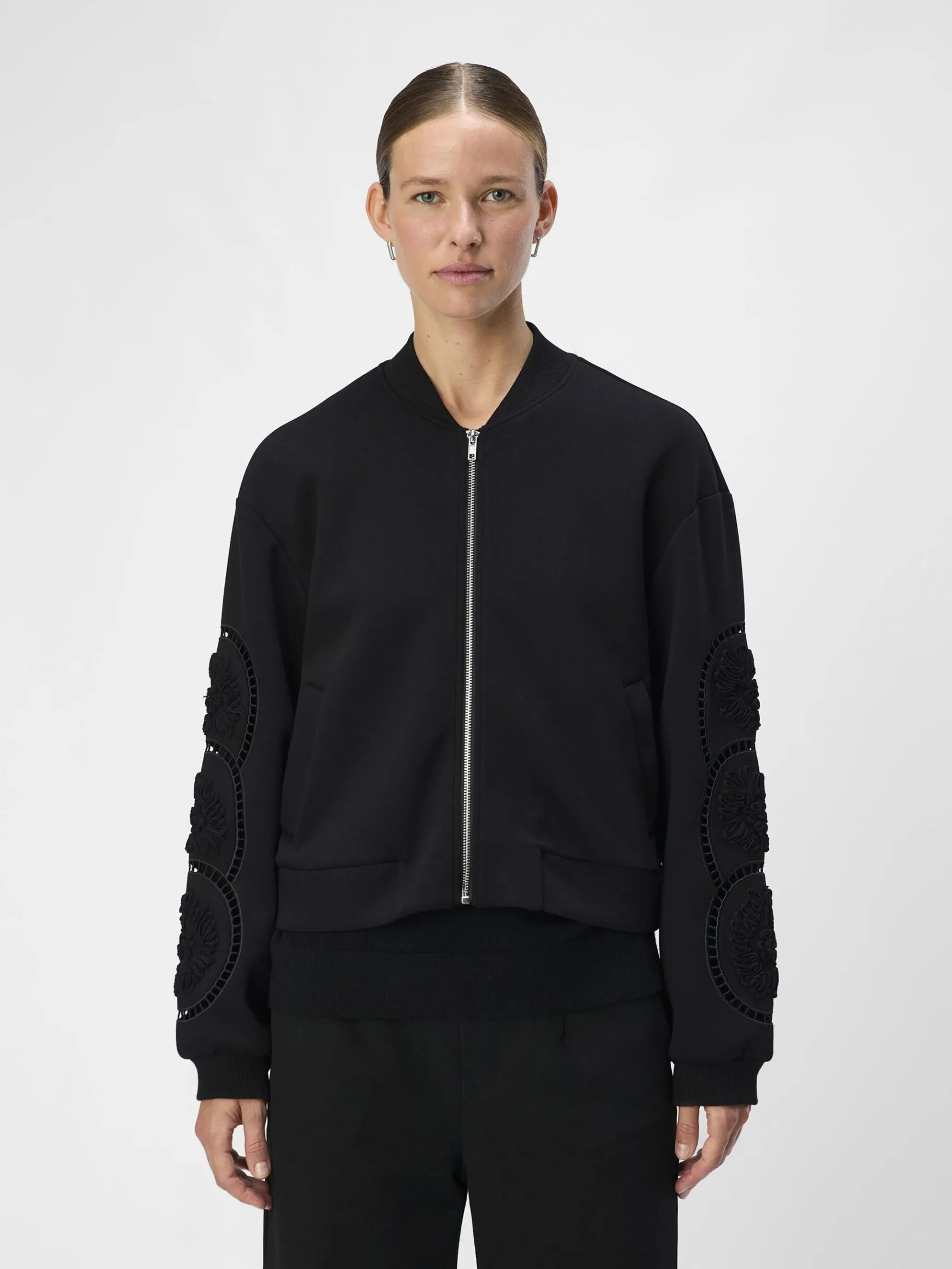 Dame OBJECT BRODERET BOMBERJAKKE