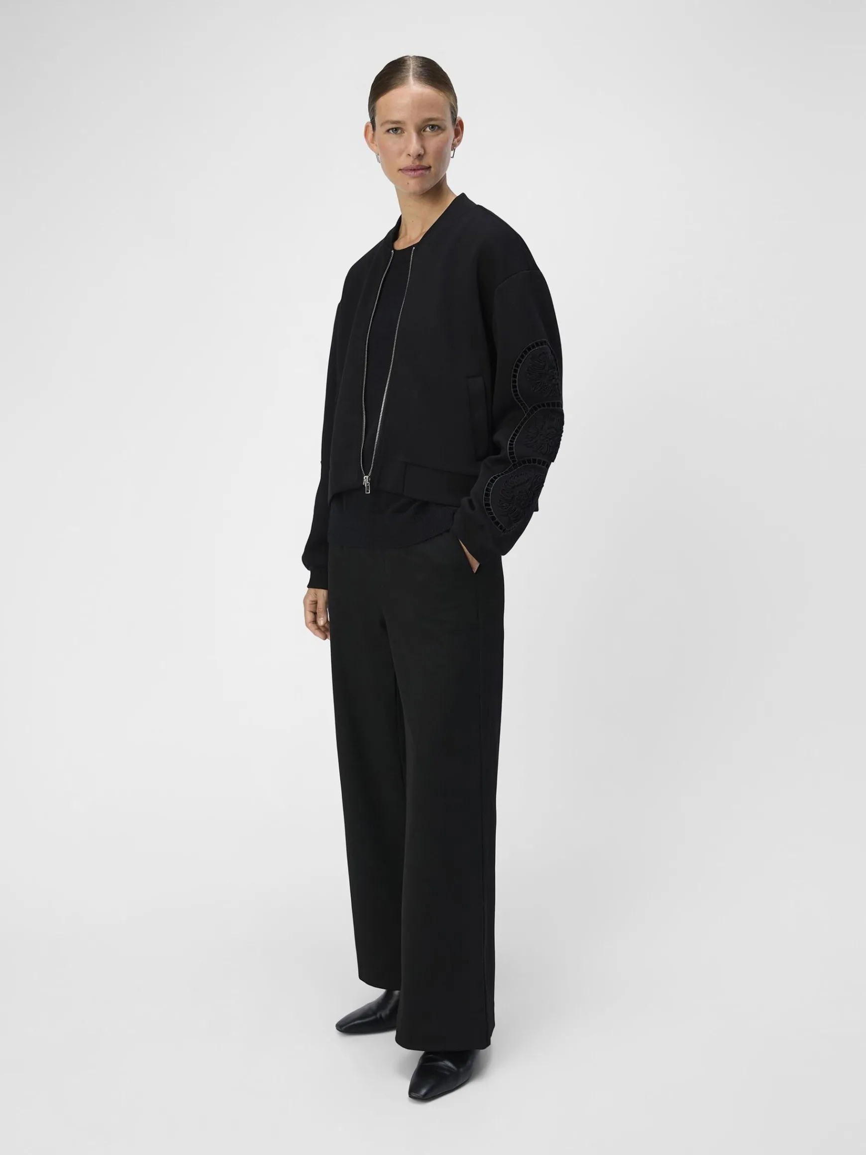 Dame OBJECT BRODERET BOMBERJAKKE