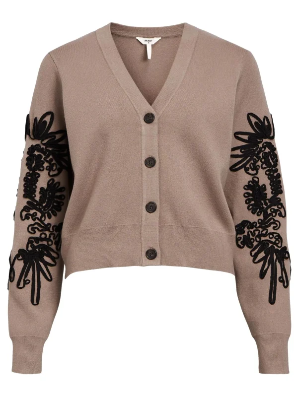 Dame OBJECT BRODERET CARDIGAN