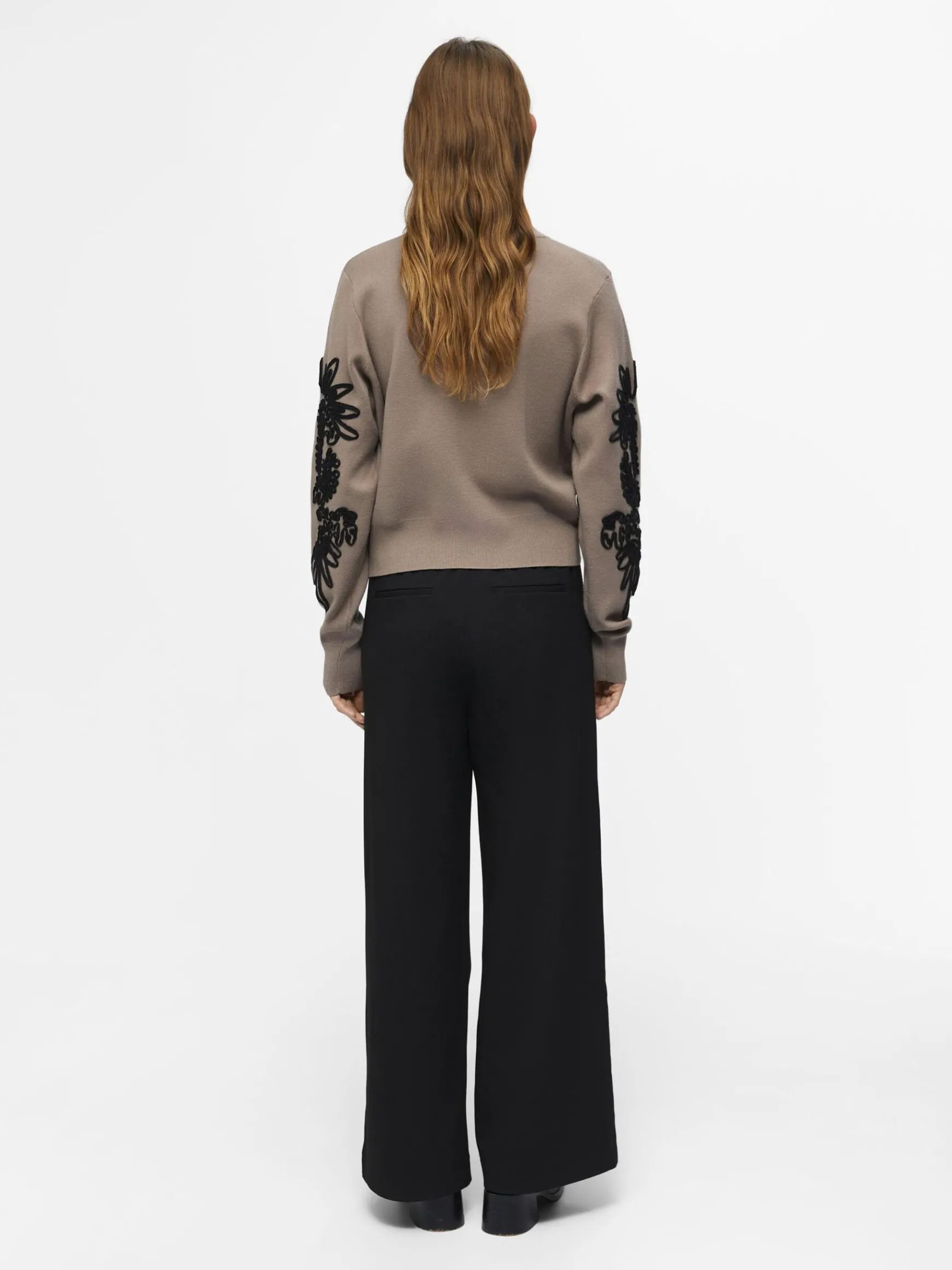 Dame OBJECT BRODERET CARDIGAN