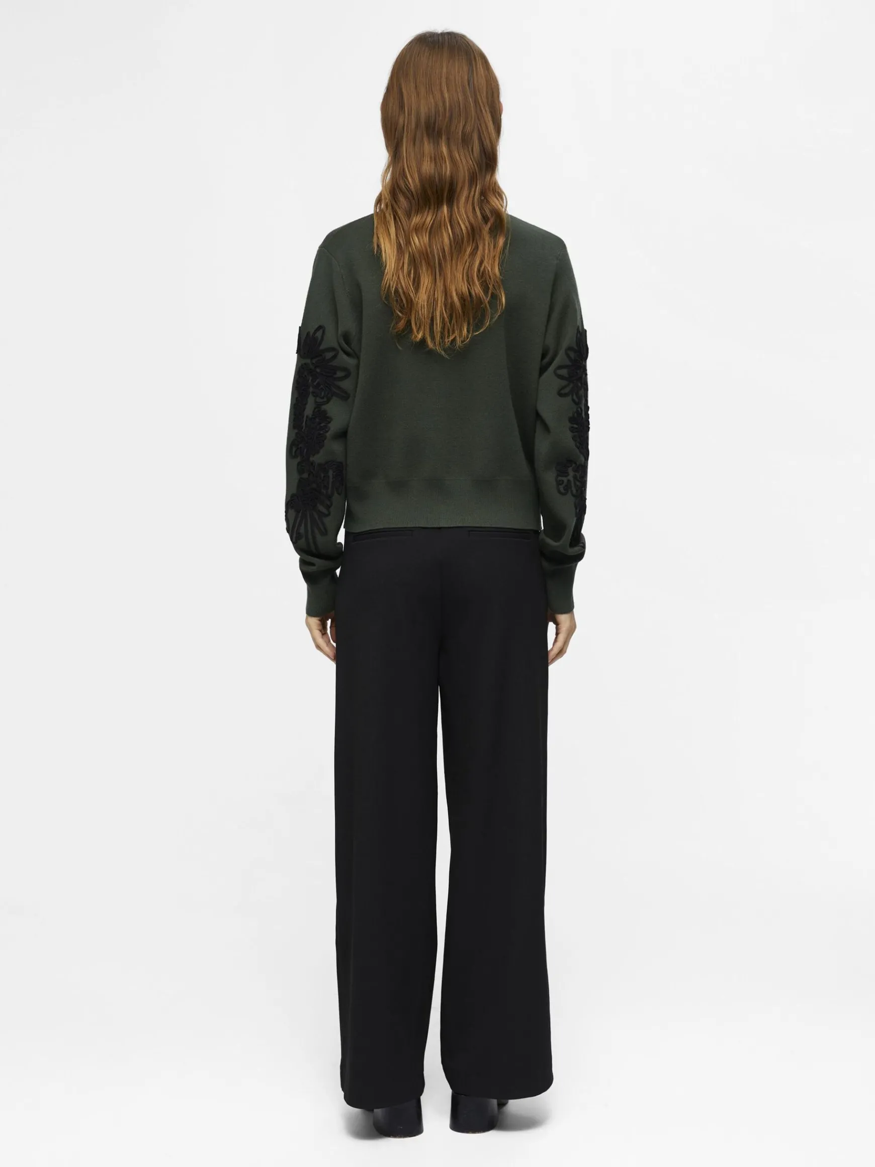 Dame OBJECT BRODERET CARDIGAN