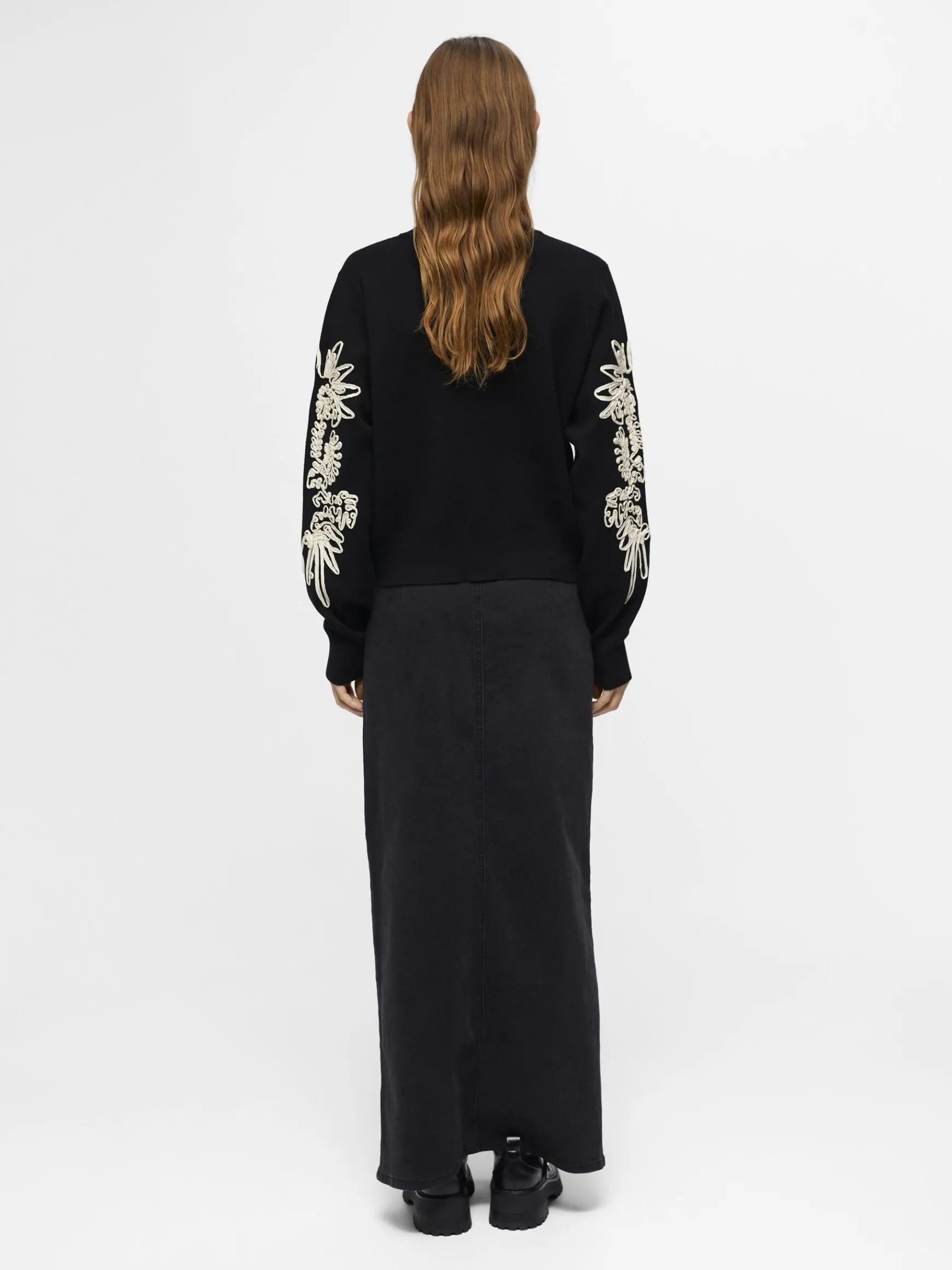 Dame OBJECT BRODERET CARDIGAN