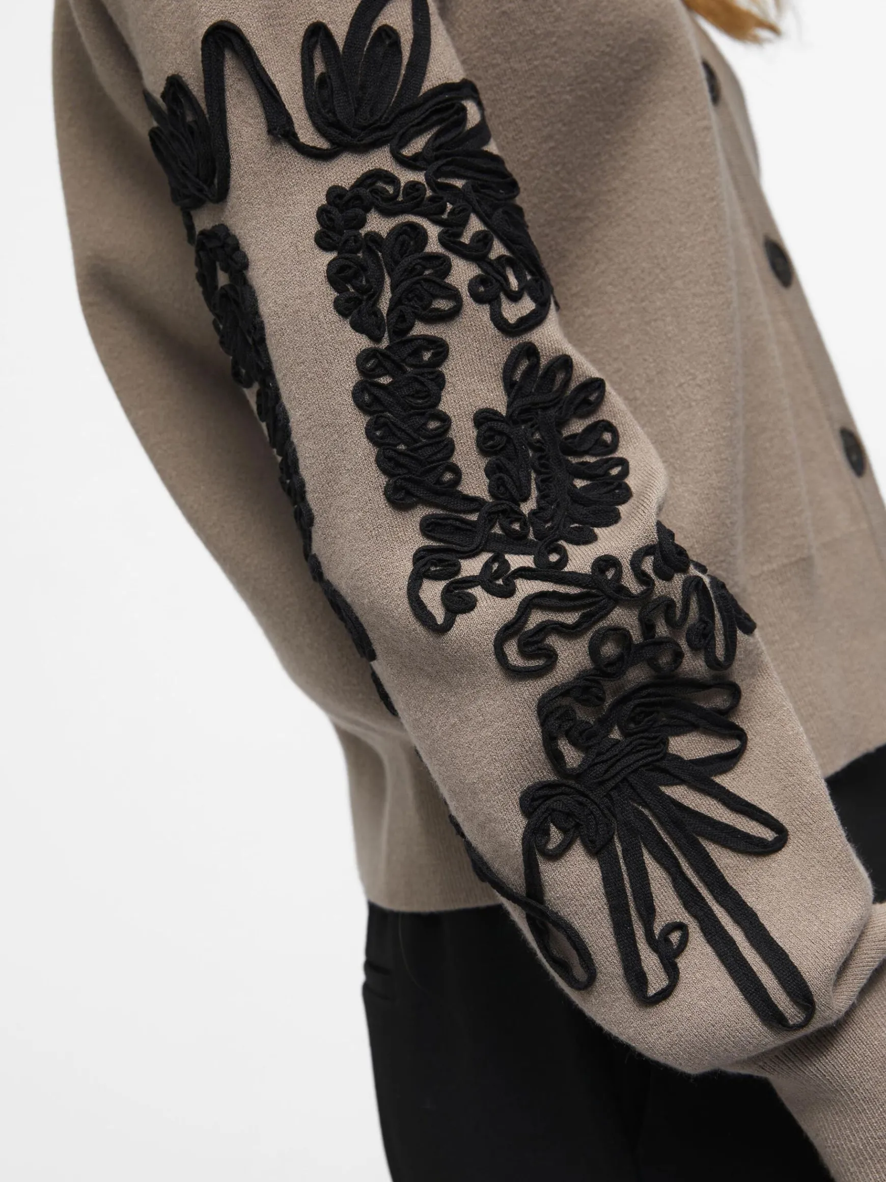 Dame OBJECT BRODERET CARDIGAN