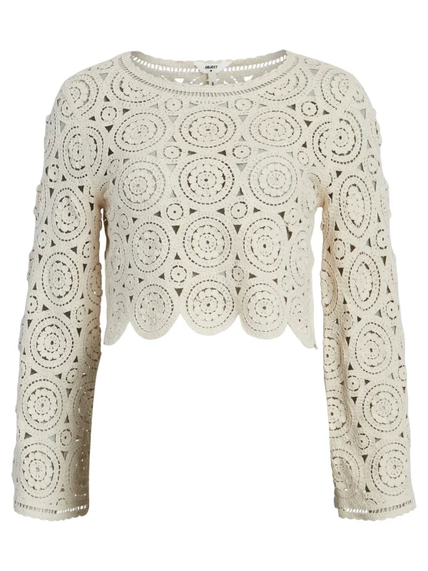 Dame OBJECT BRODERET PULLOVER