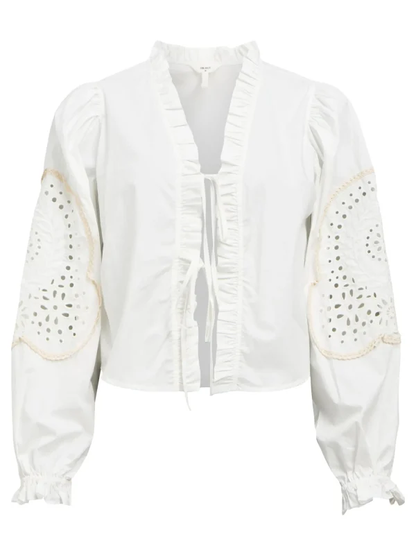 Dame OBJECT BRODERET SKJORTE