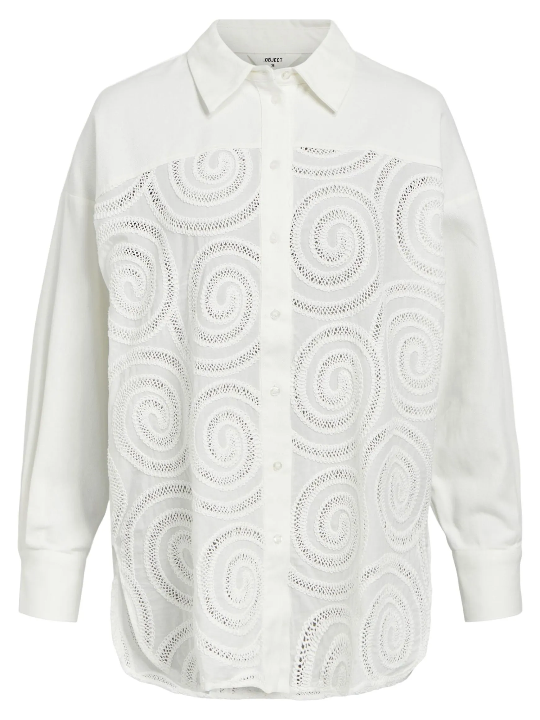 Dame OBJECT BRODERET SKJORTE