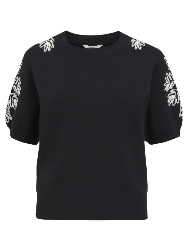 Dame OBJECT BRODERET STRIKKET TOP