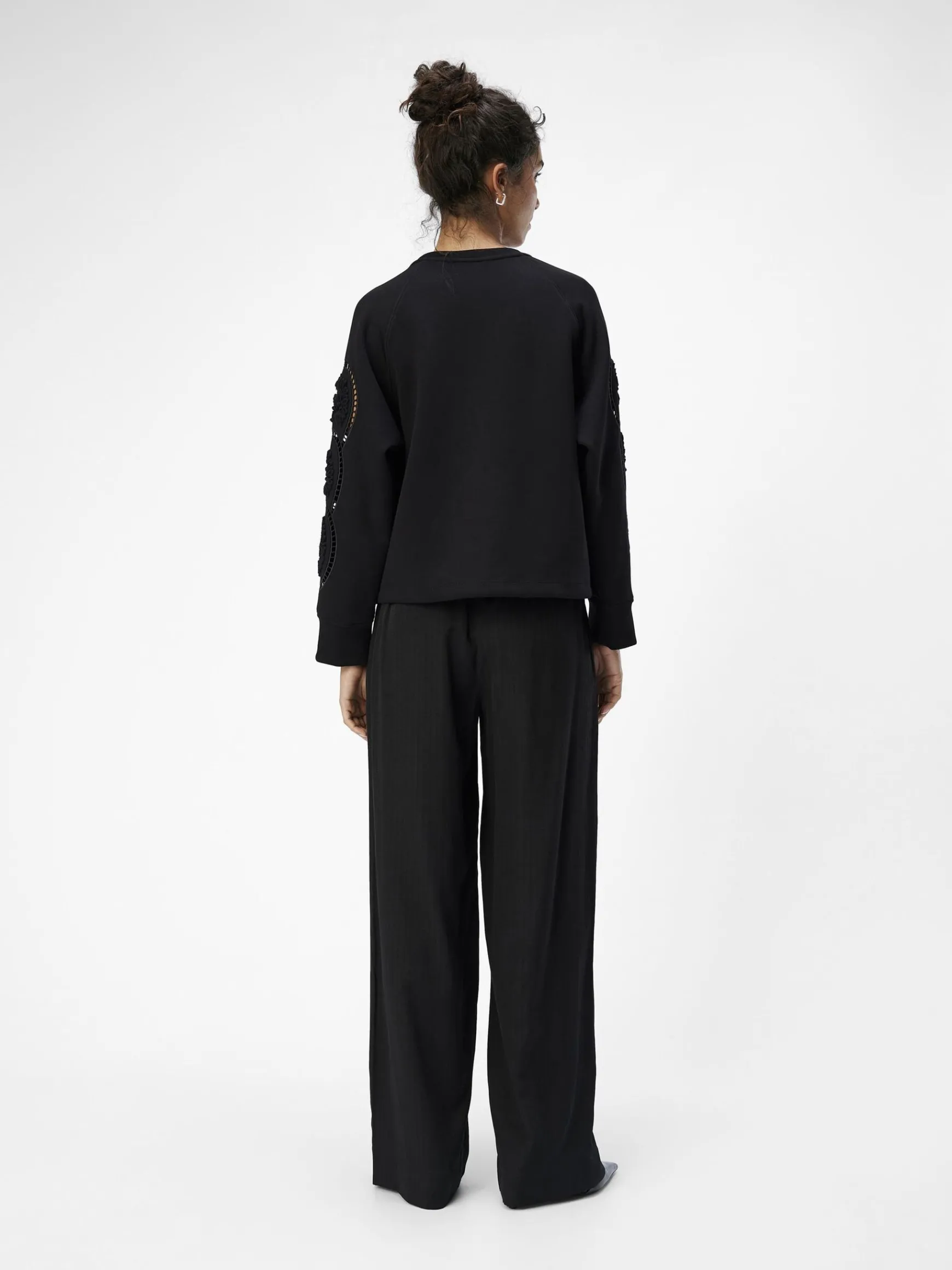 Dame OBJECT BRODERET SWEATSHIRT