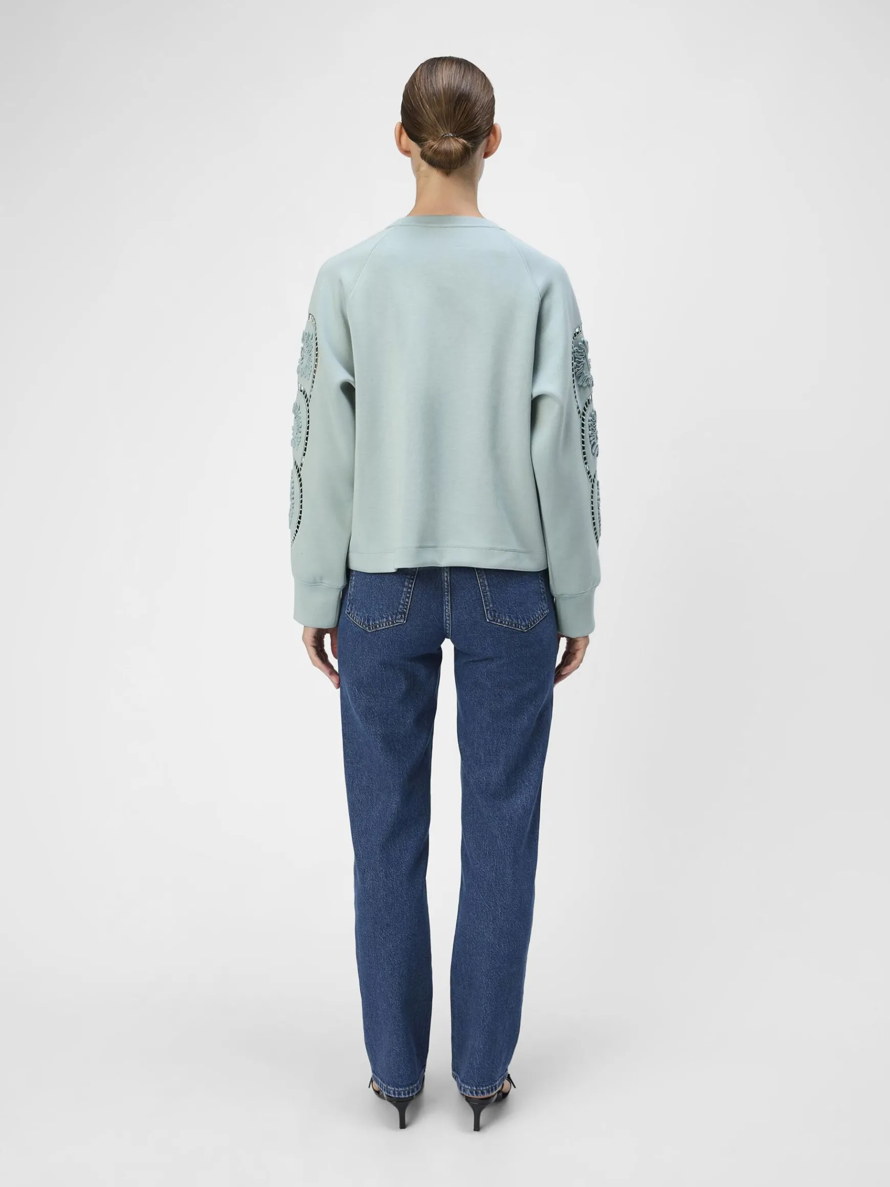 Dame OBJECT BRODERET SWEATSHIRT