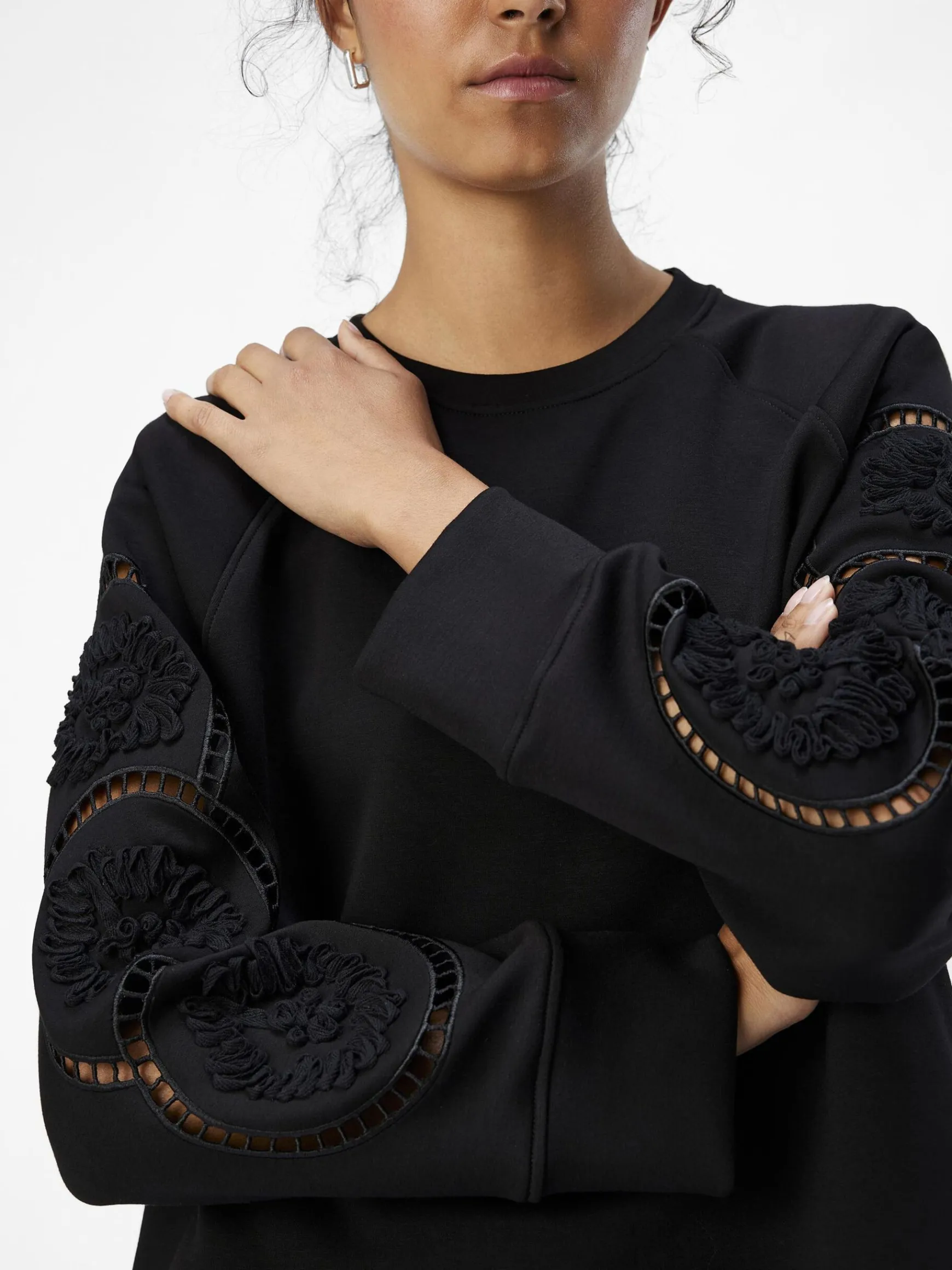 Dame OBJECT BRODERET SWEATSHIRT