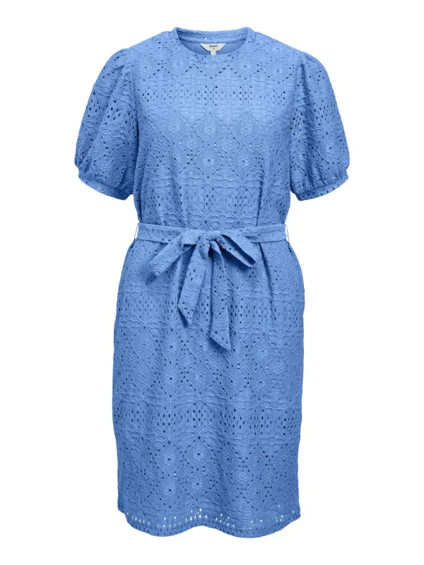 Dame OBJECT BRODERIE ANGLAISE KORT KJOLE