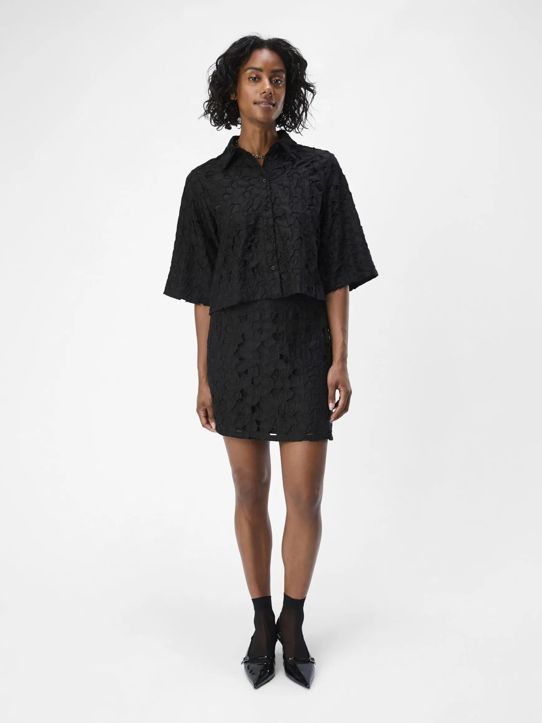 Dame OBJECT BRODERIE ANGLAISE MININEDERDEL