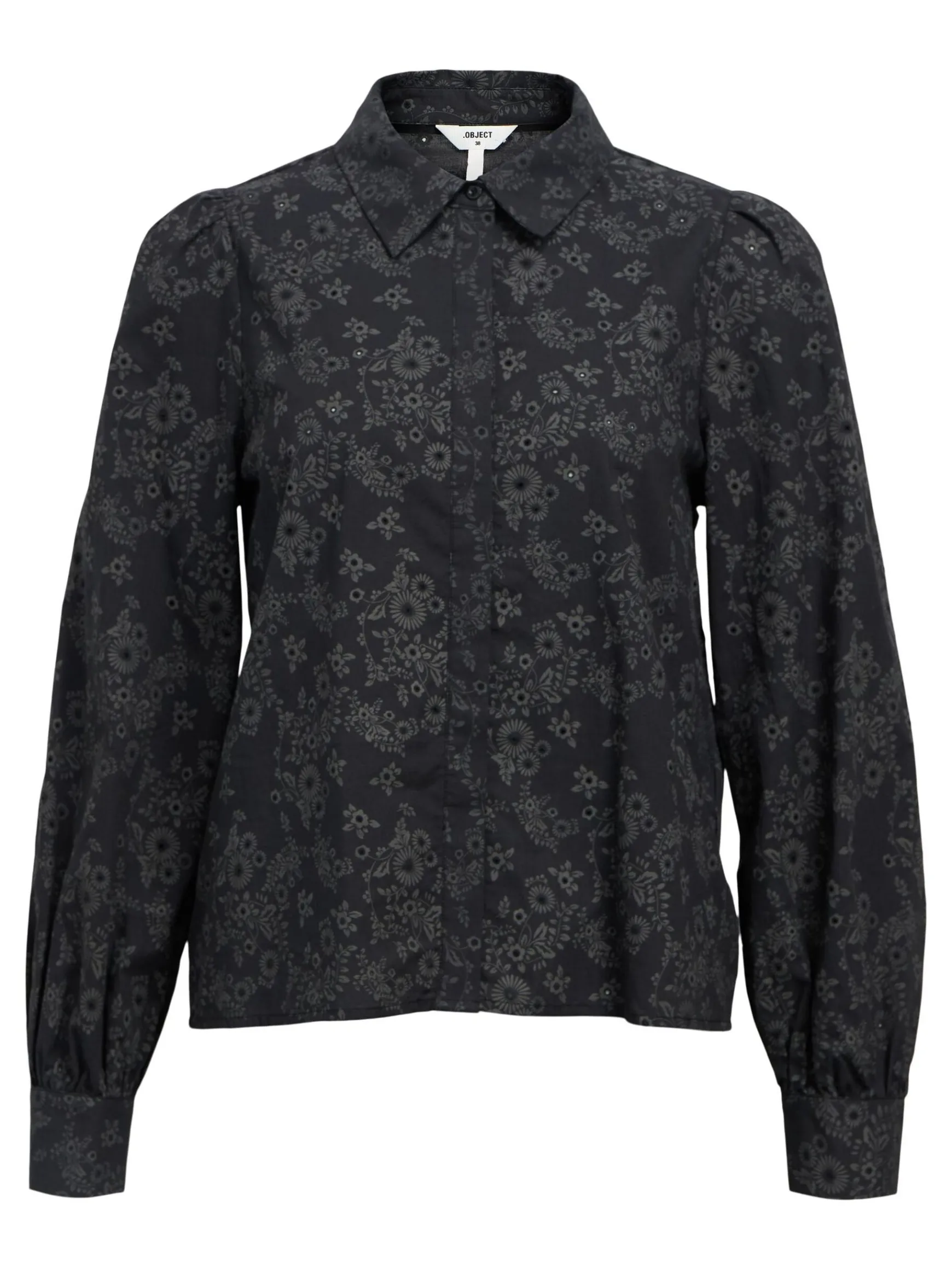 Dame OBJECT BRODERIE ANGLAISE SKJORTE