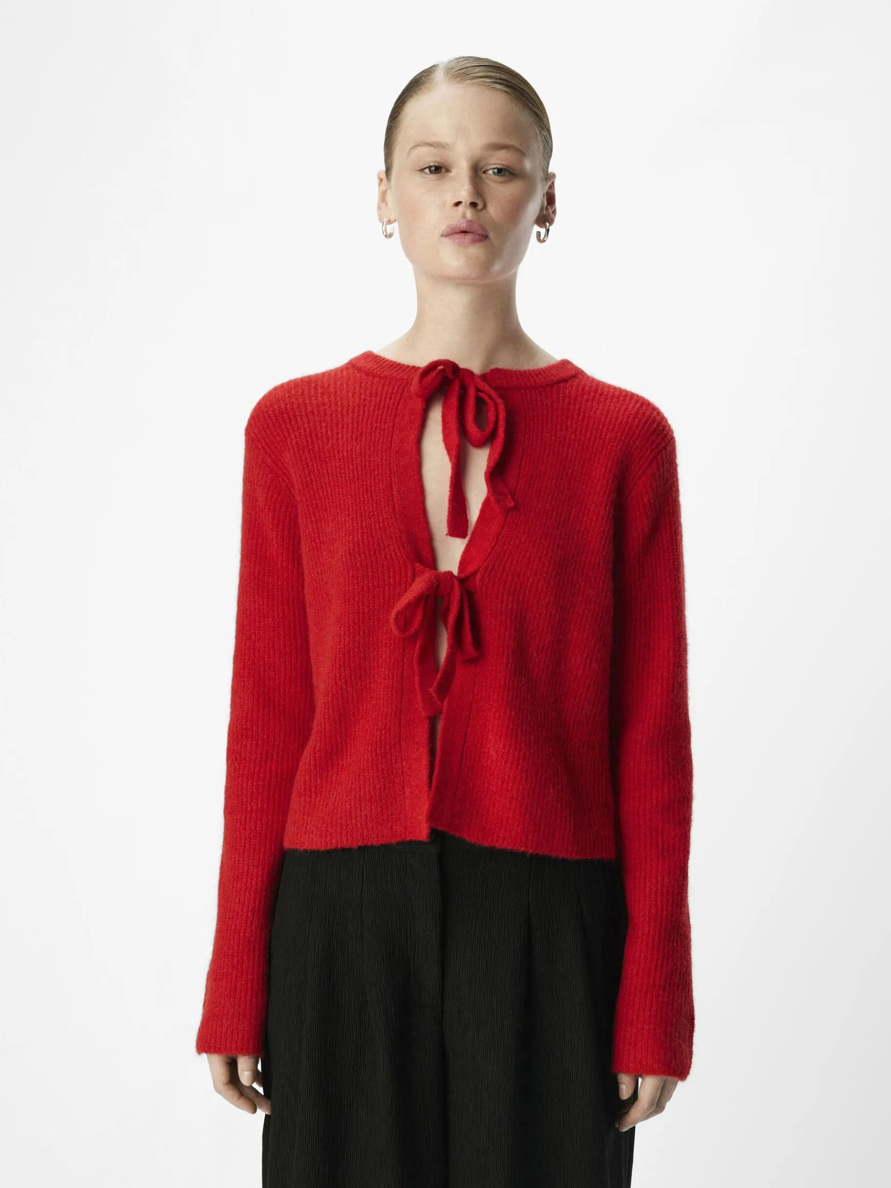 Dame OBJECT CROPPET VENDBAR CARDIGAN