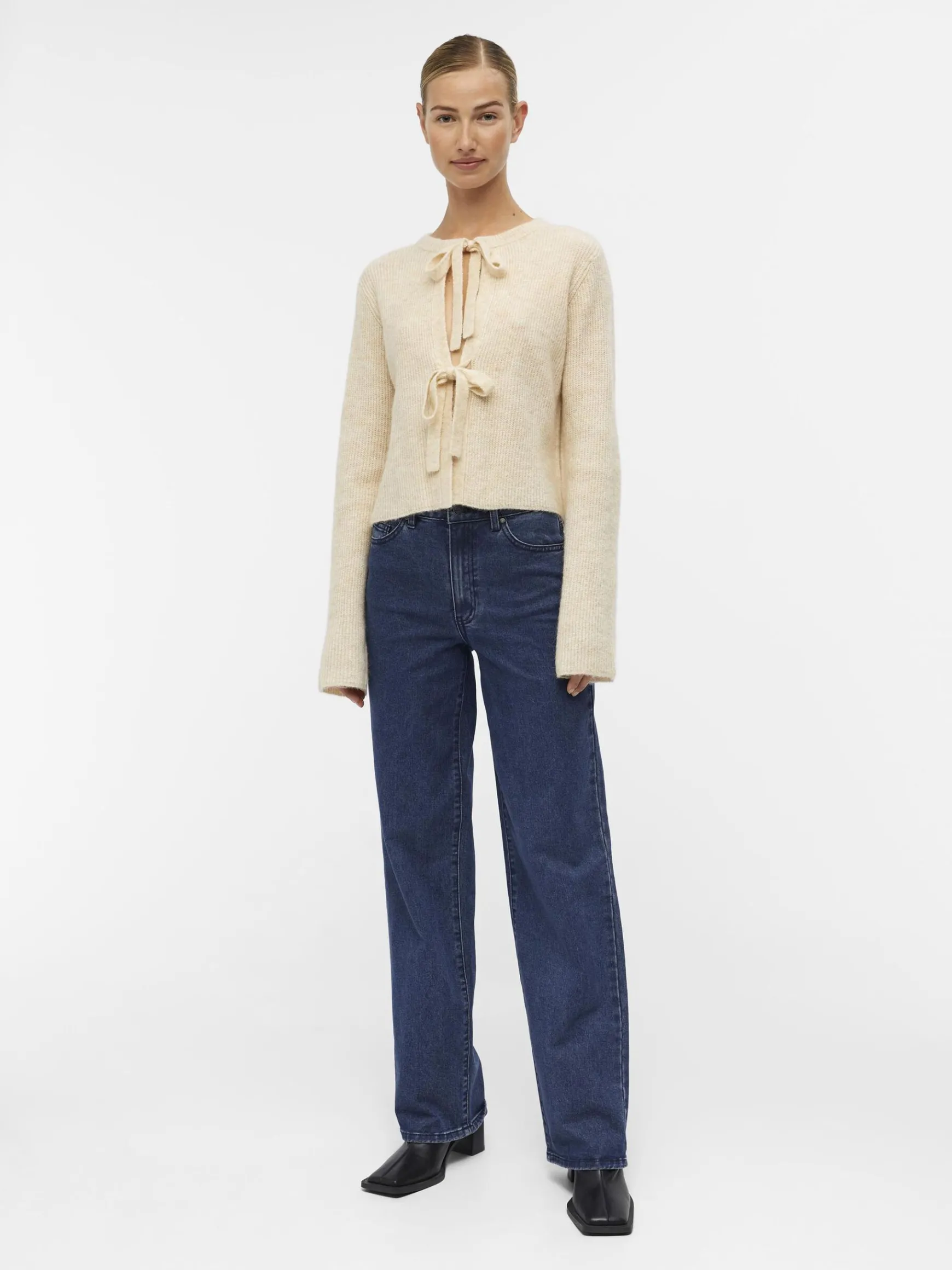 Dame OBJECT CROPPET VENDBAR CARDIGAN