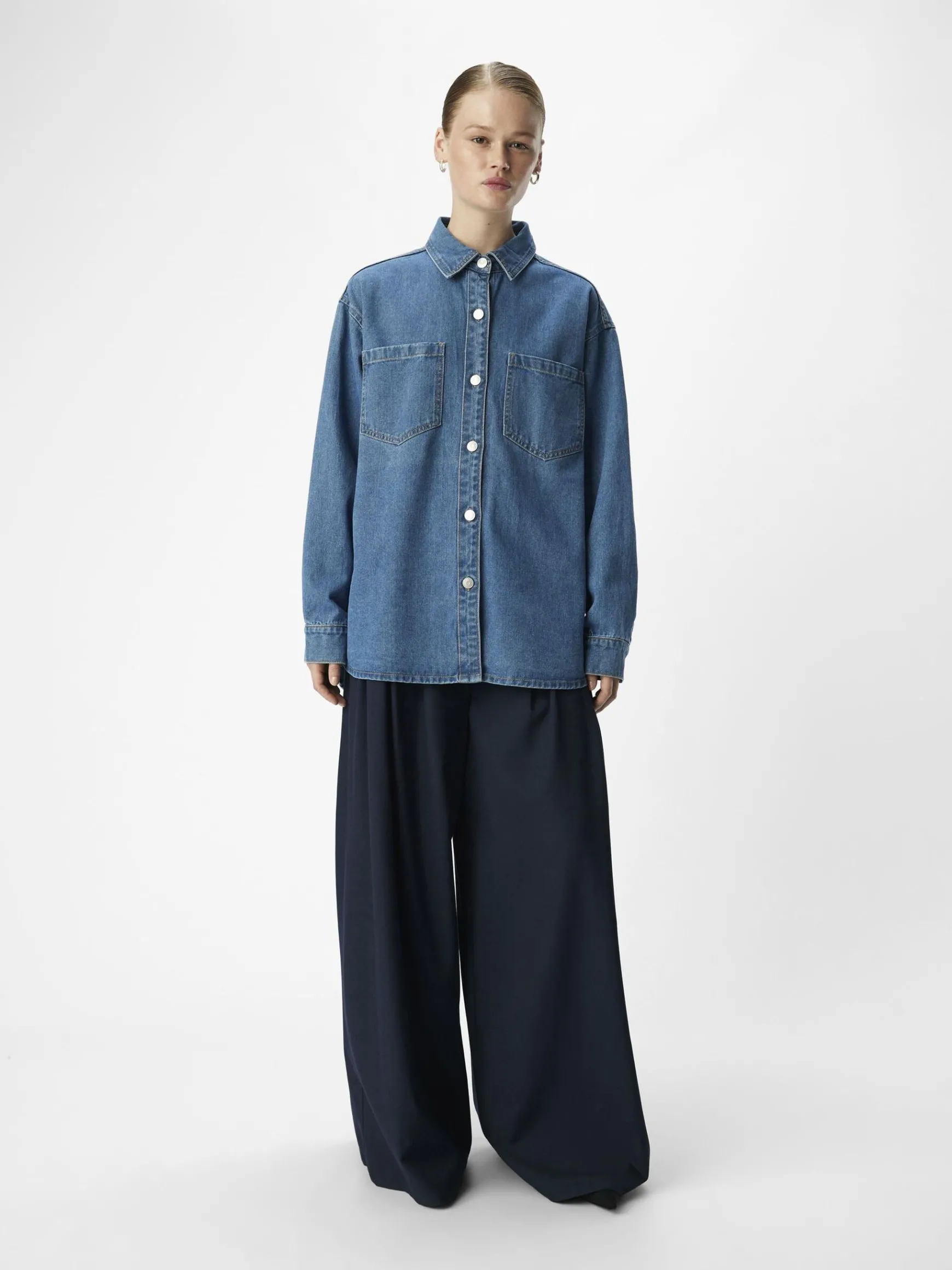 Dame OBJECT DENIM SKJORTE