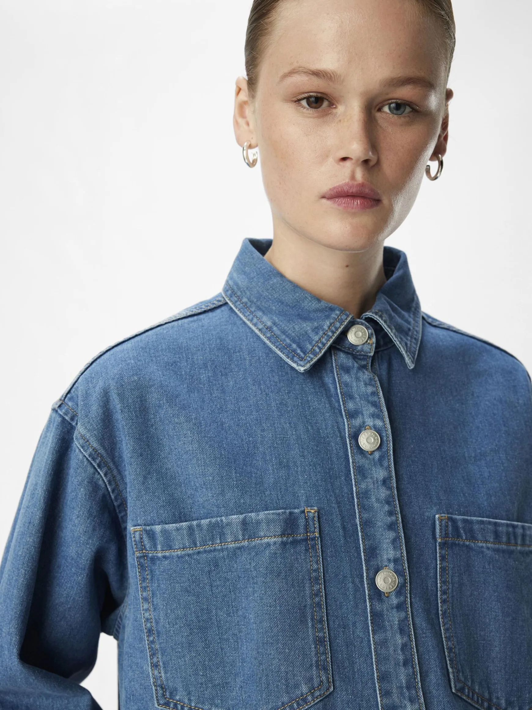 Dame OBJECT DENIM SKJORTE