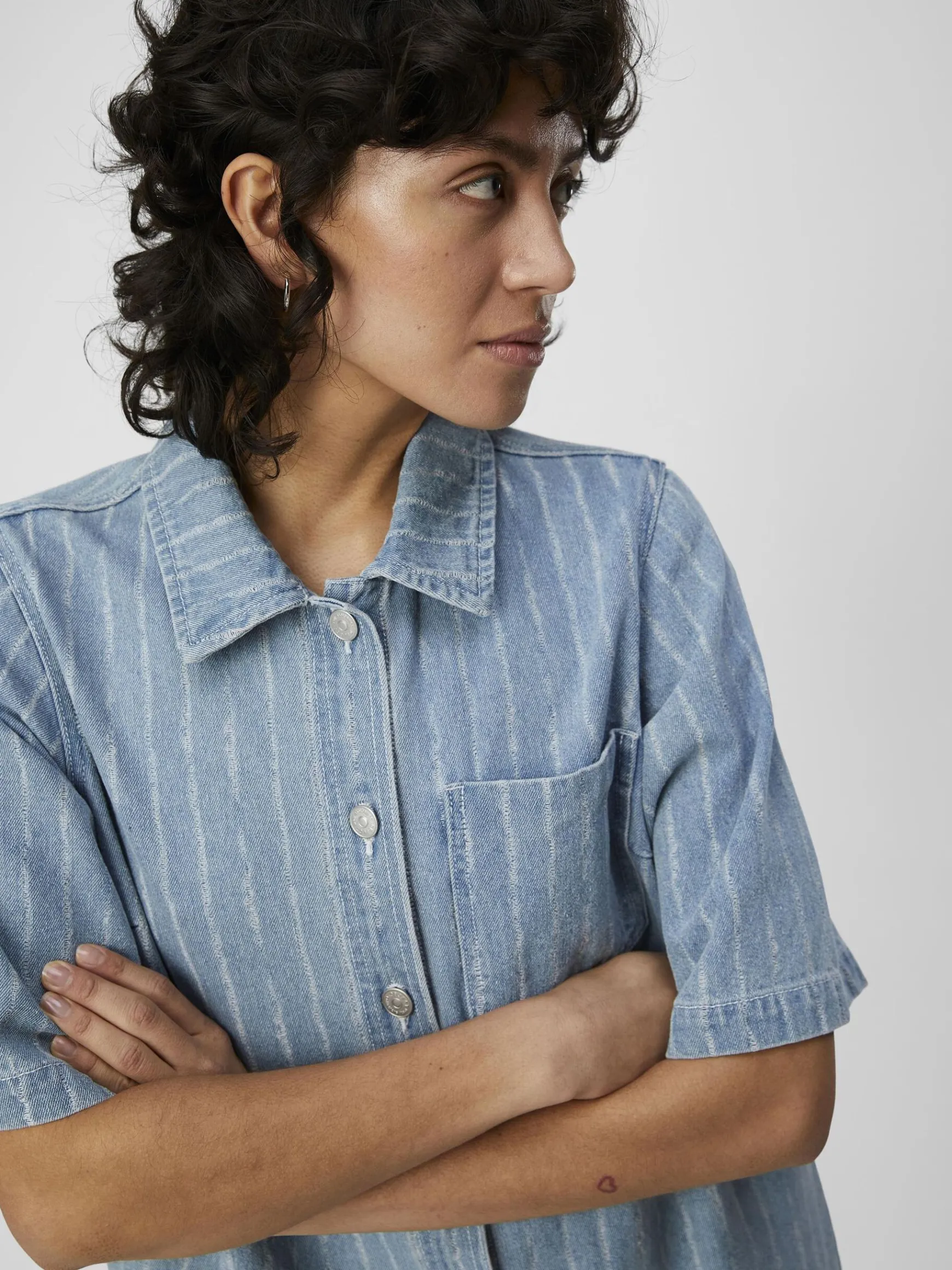 Dame OBJECT DENIM SKJORTEKJOLE