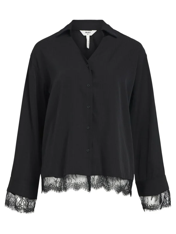 Dame OBJECT DETALJERET SKJORTE