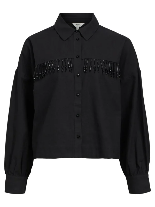 Dame OBJECT DETALJERET SKJORTE