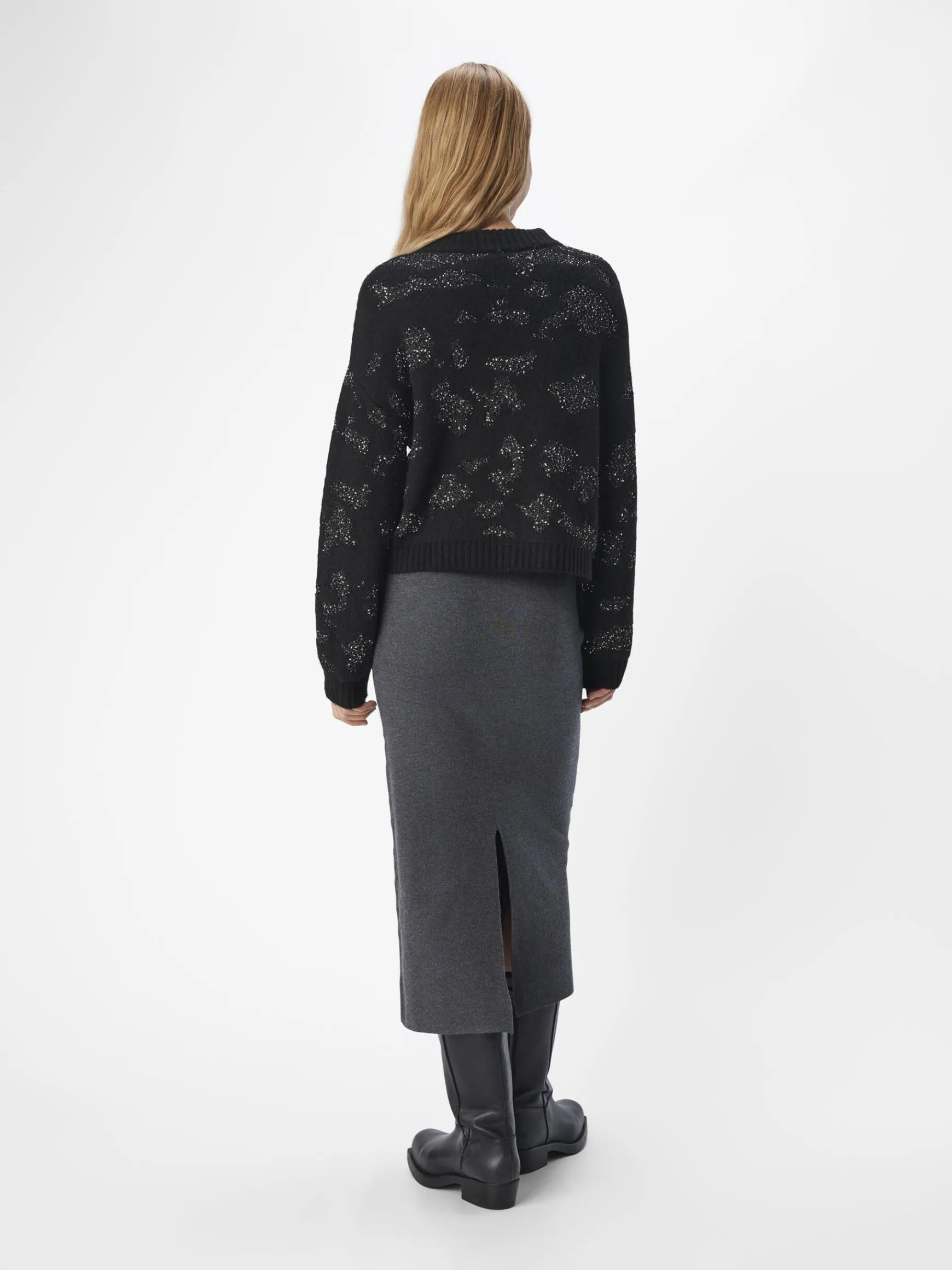 Dame OBJECT DETALJERET STRIKKET CARDIGAN