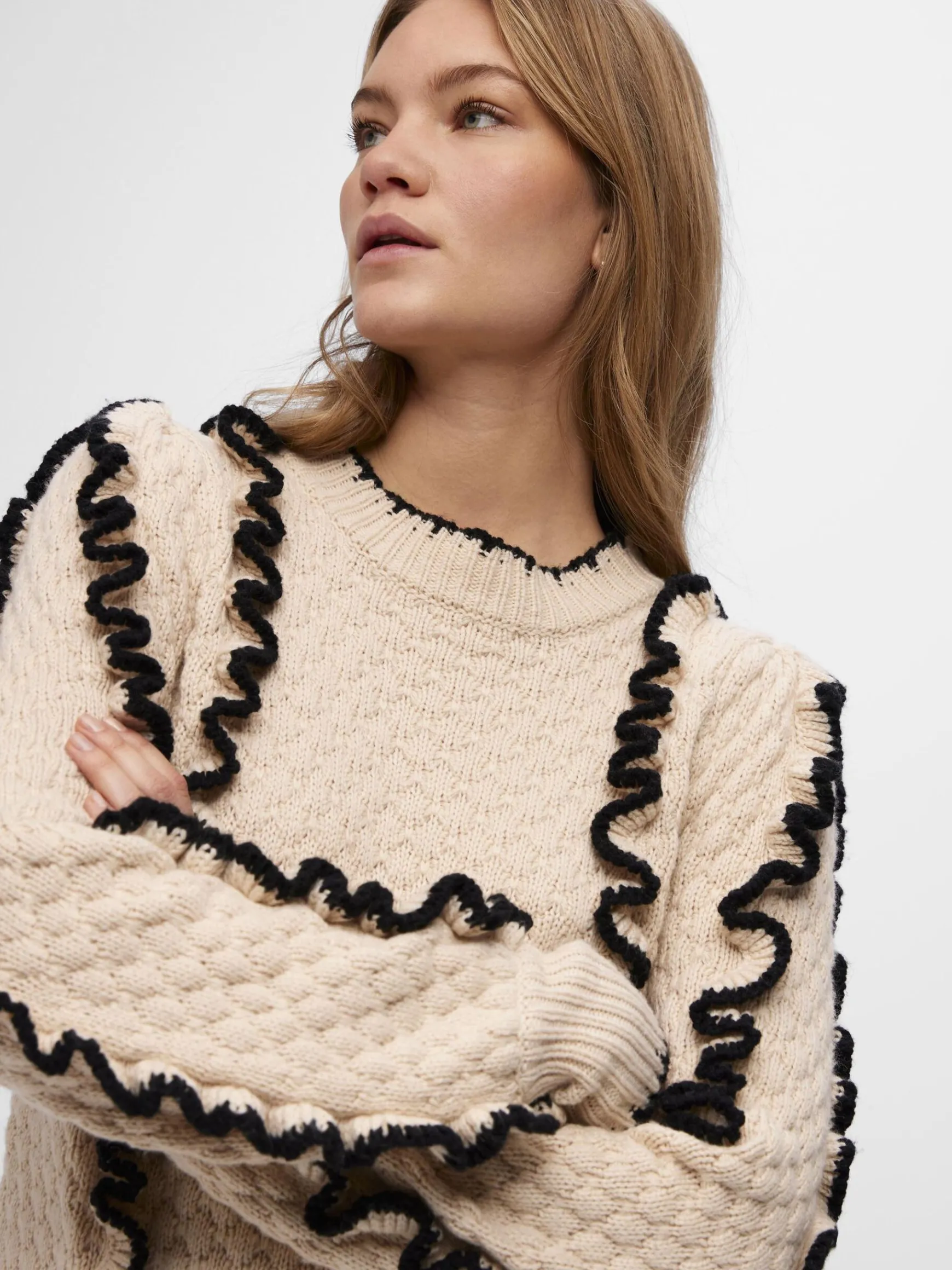 Dame OBJECT DETALJERET STRIKKET KJOLE