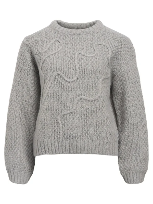 Dame OBJECT DETALJERET STRIKTRØJE