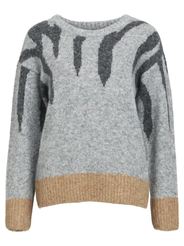 Dame OBJECT DETALJERET STRIKTRØJE