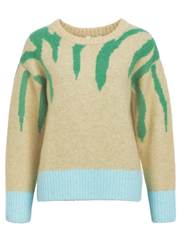 Dame OBJECT DETALJERET STRIKTRØJE