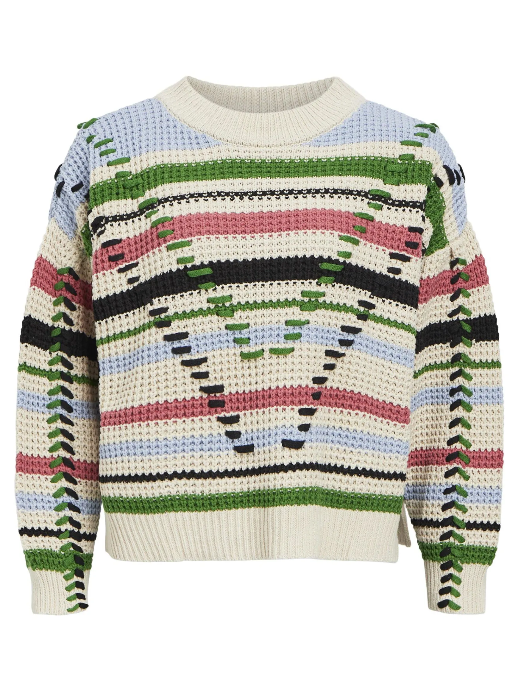 Dame OBJECT DETALJERET STRIKTRØJE