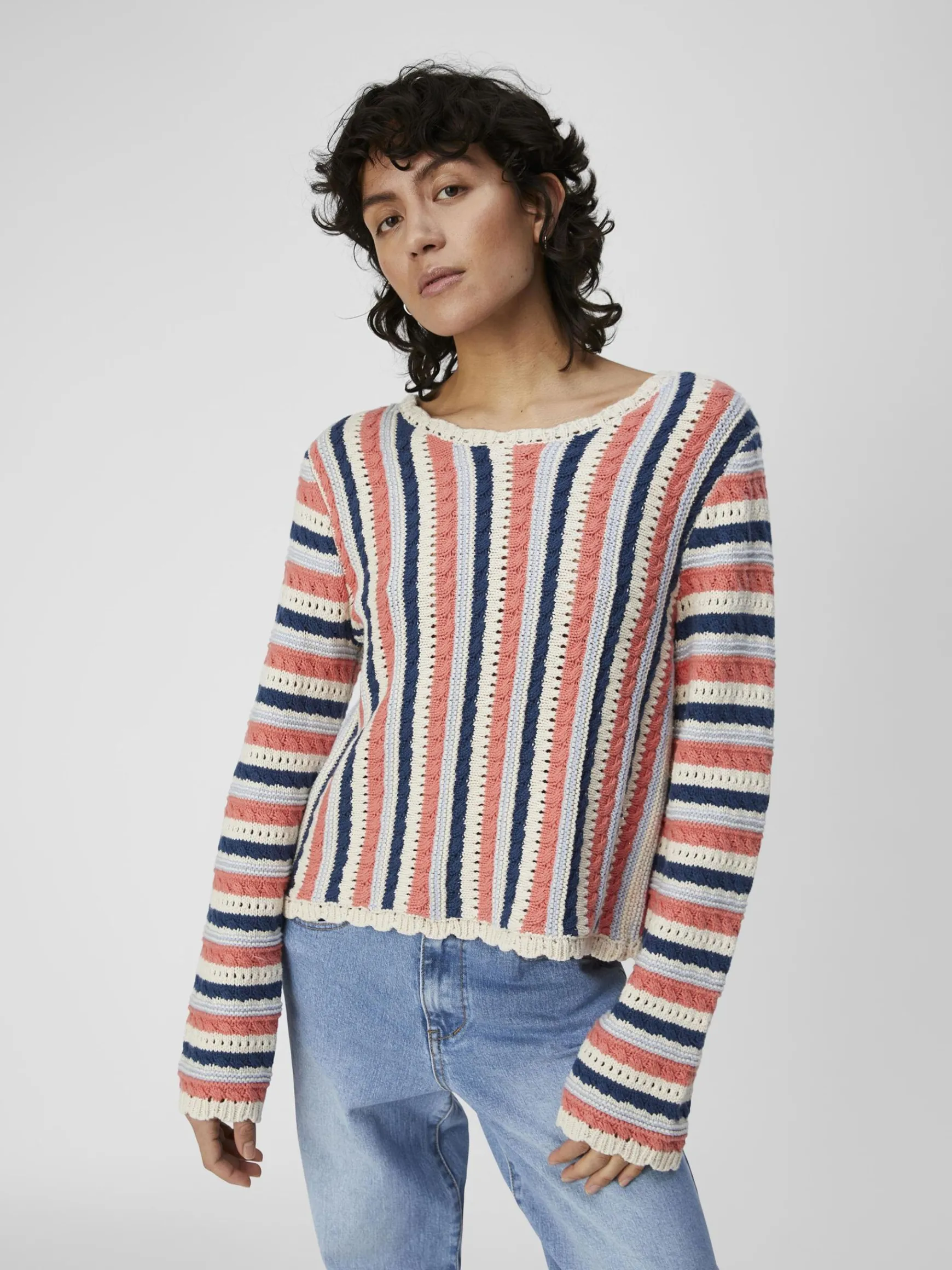 Dame OBJECT DETALJERET STRIKTRØJE