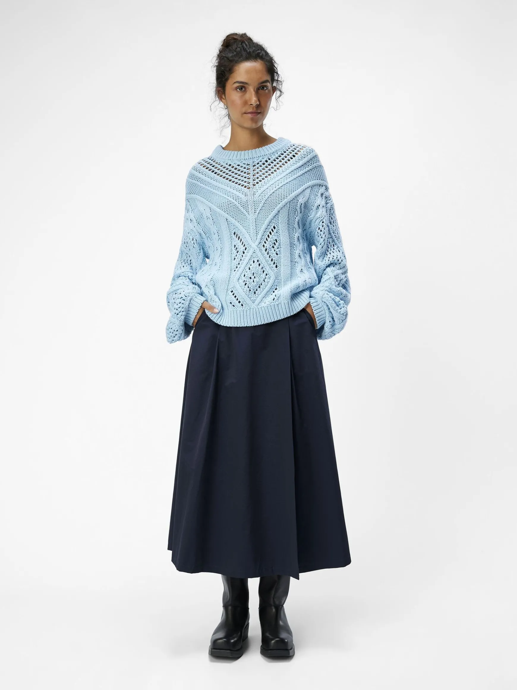 Dame OBJECT DETALJERET STRIKTRØJE