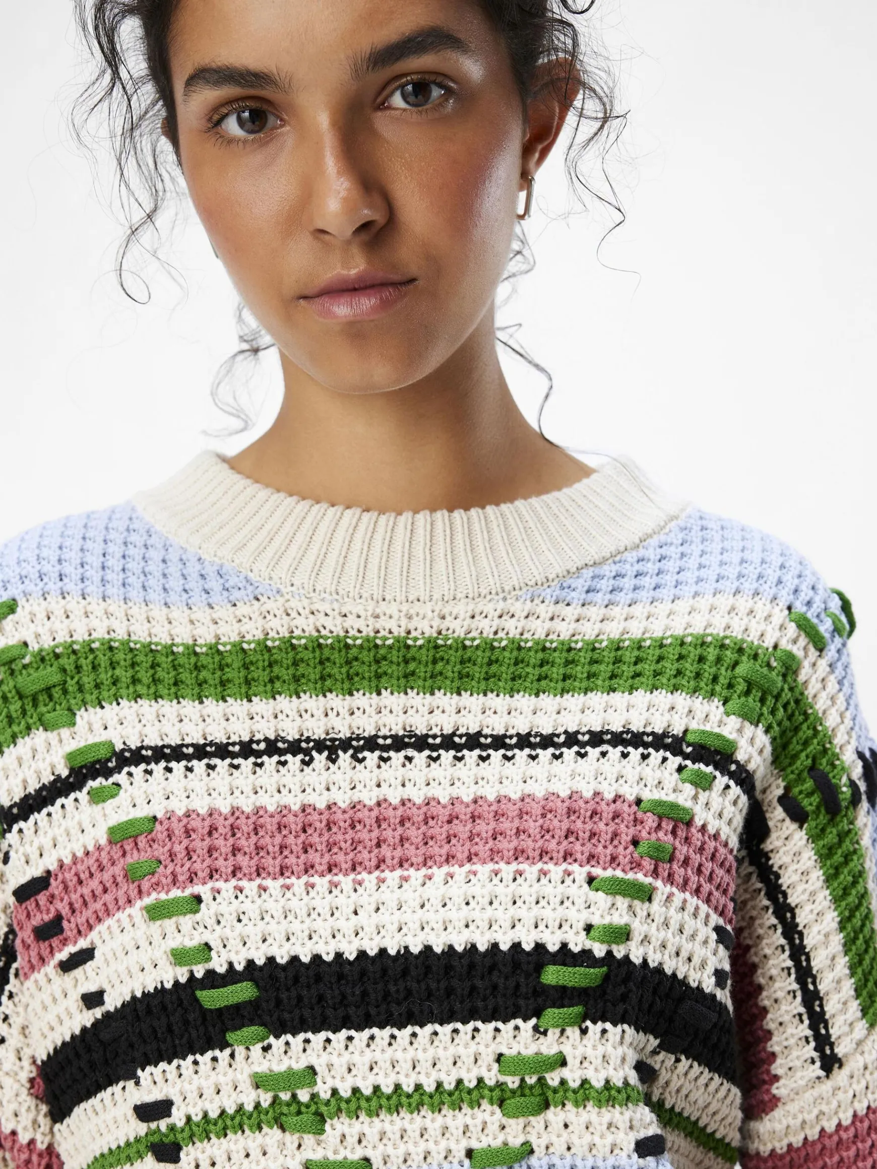 Dame OBJECT DETALJERET STRIKTRØJE