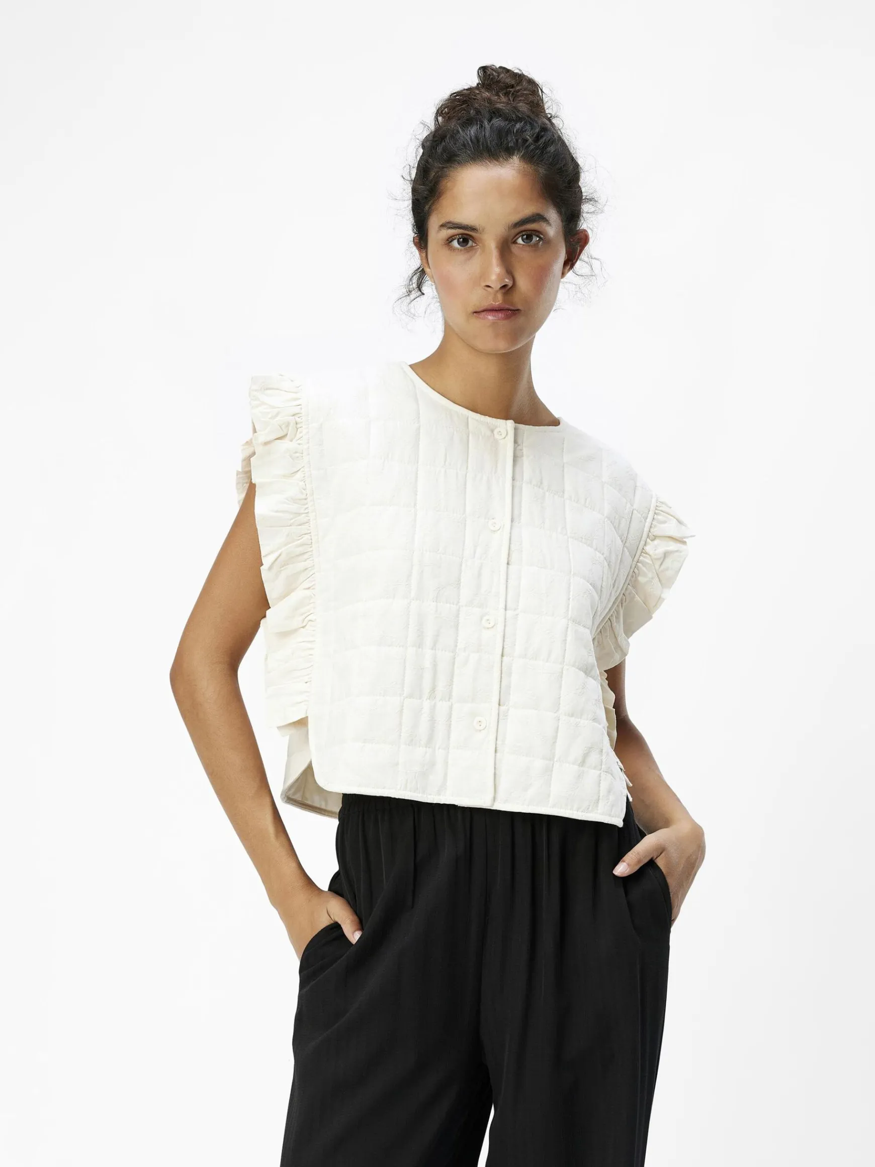 Dame OBJECT FLÆSET QUILTET VEST