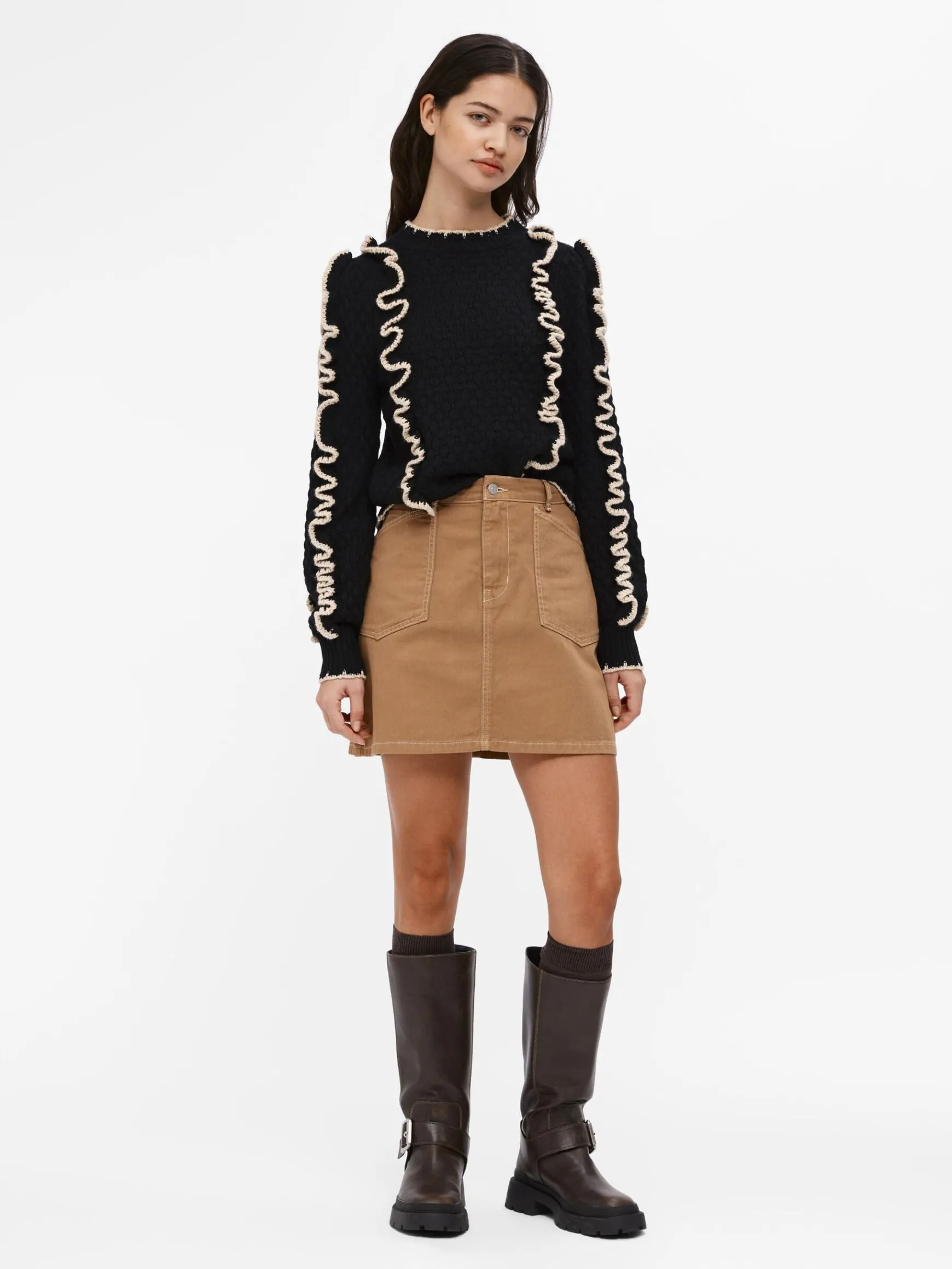 Dame OBJECT FLÆSET STRIKTRØJE