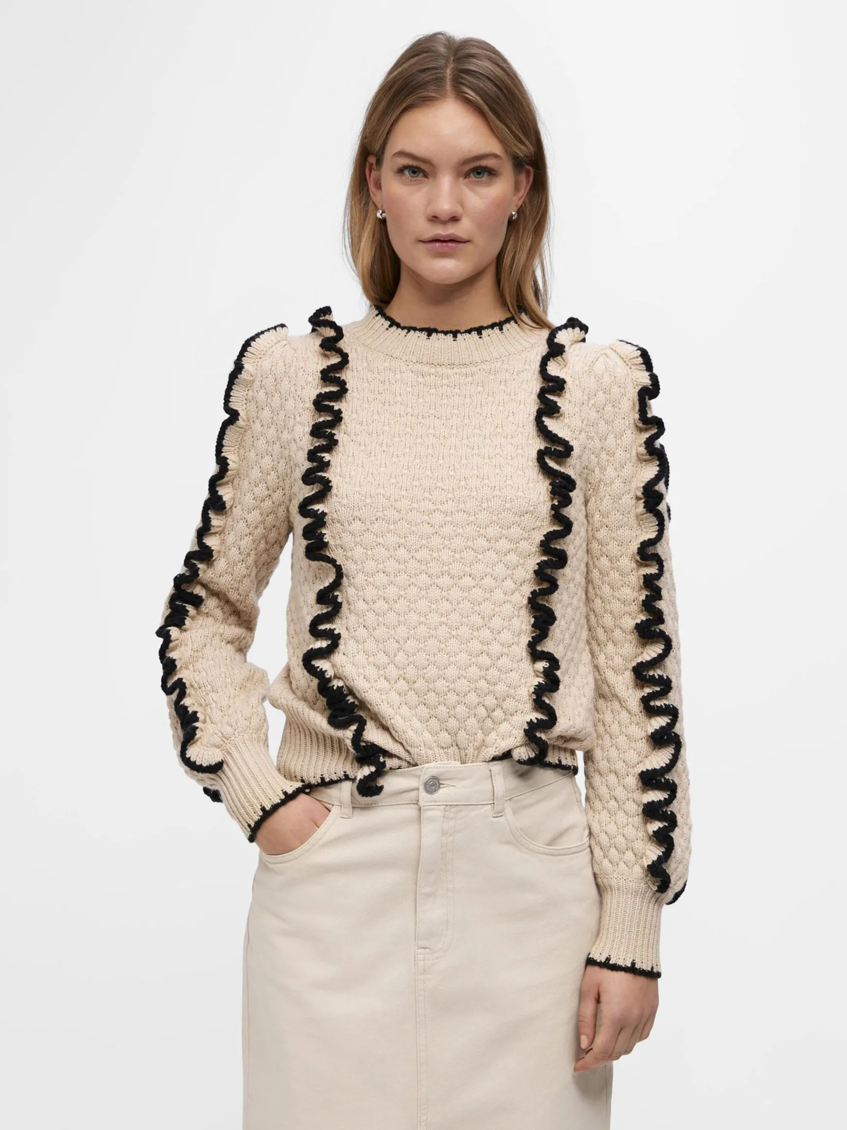 Dame OBJECT FLÆSET STRIKTRØJE