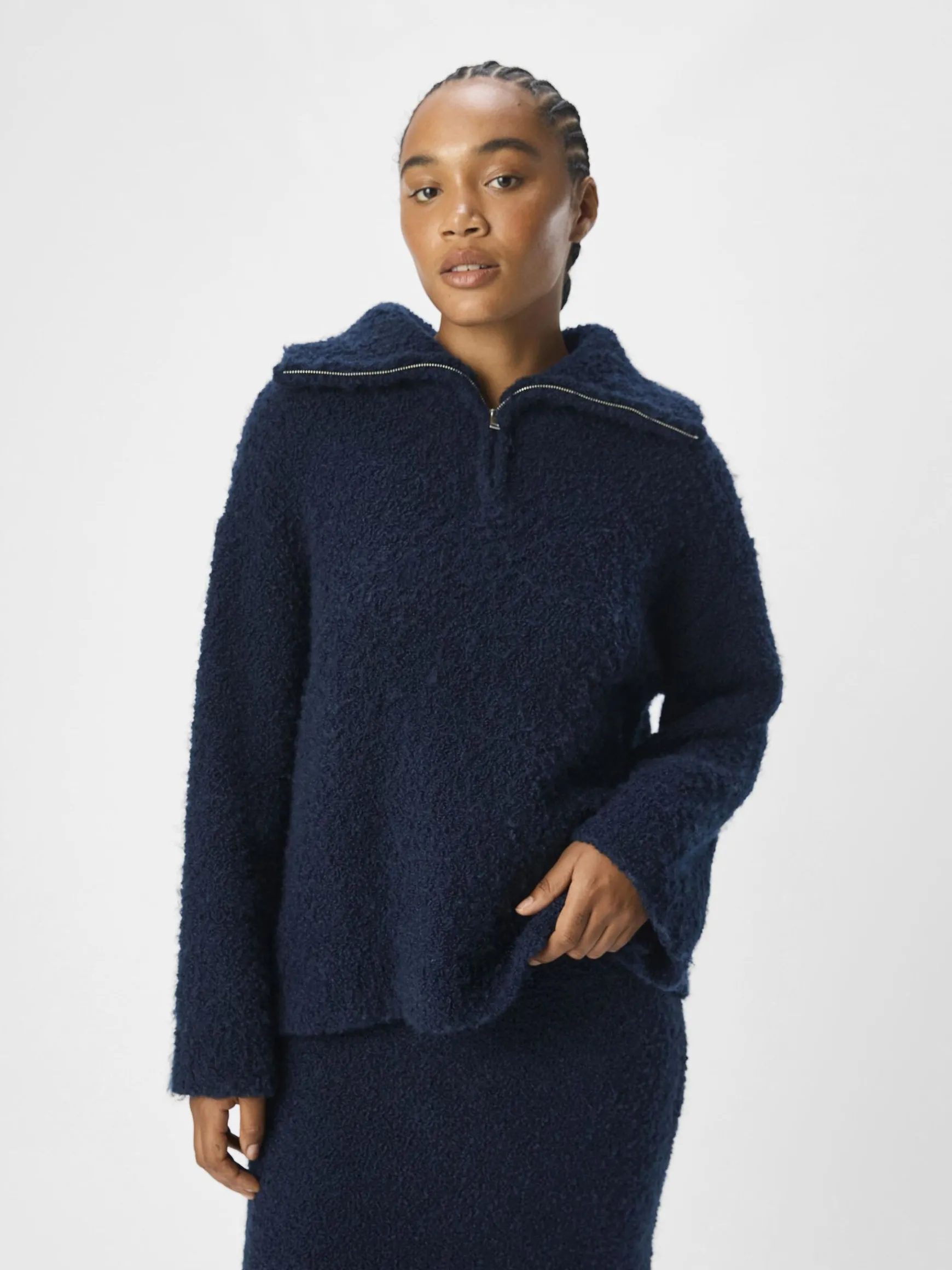 Dame OBJECT HALV LYNLÅS PULLOVER