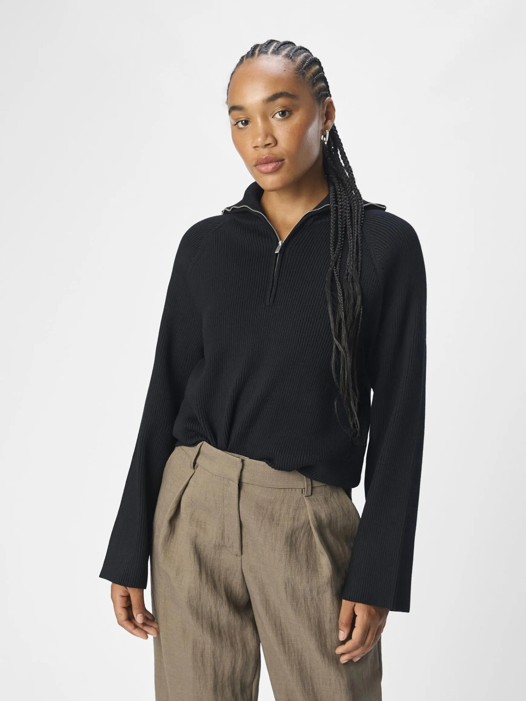 Dame OBJECT HALV LYNLÅS PULLOVER