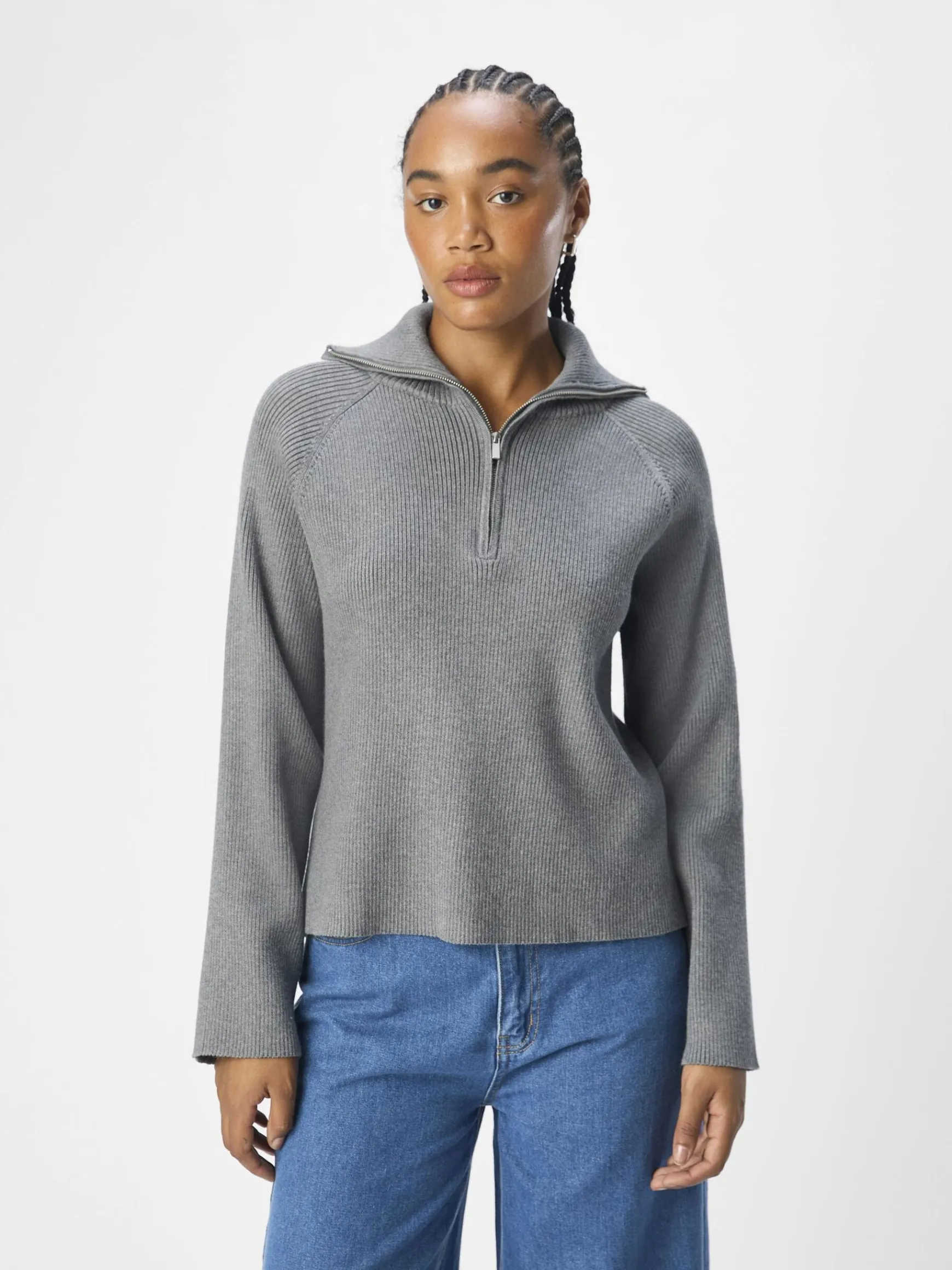 Dame OBJECT HALV LYNLÅS PULLOVER
