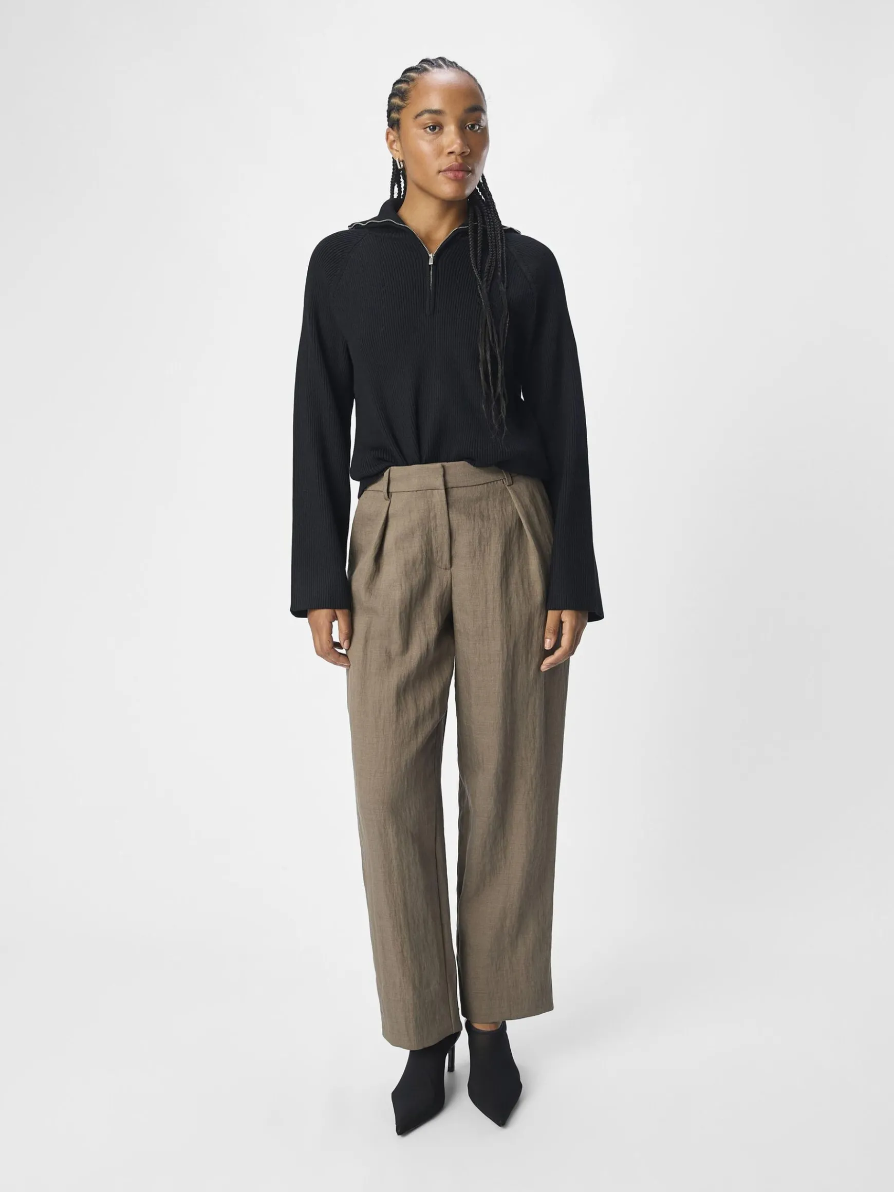 Dame OBJECT HALV LYNLÅS PULLOVER