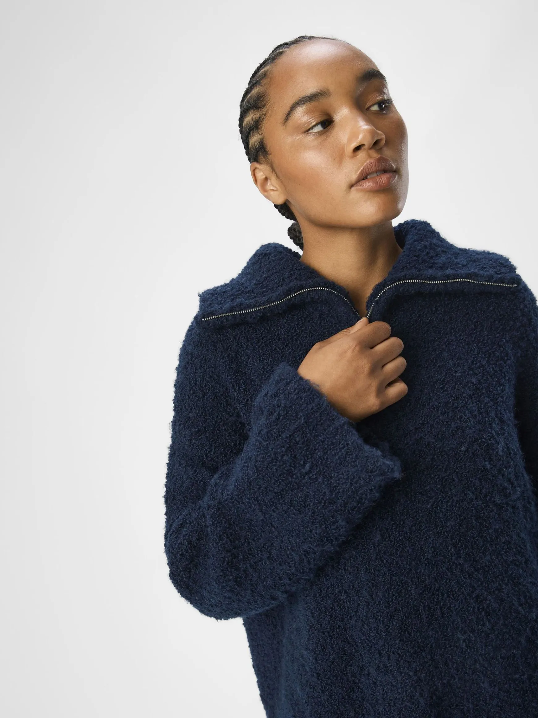 Dame OBJECT HALV LYNLÅS PULLOVER