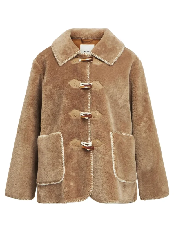 Dame OBJECT IMITERET PELS FRAKKE