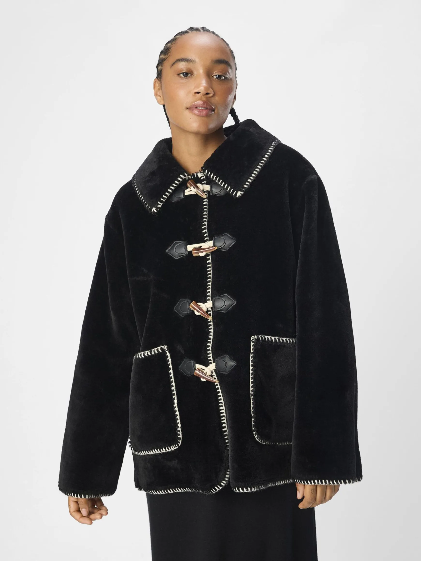 Dame OBJECT IMITERET PELS FRAKKE