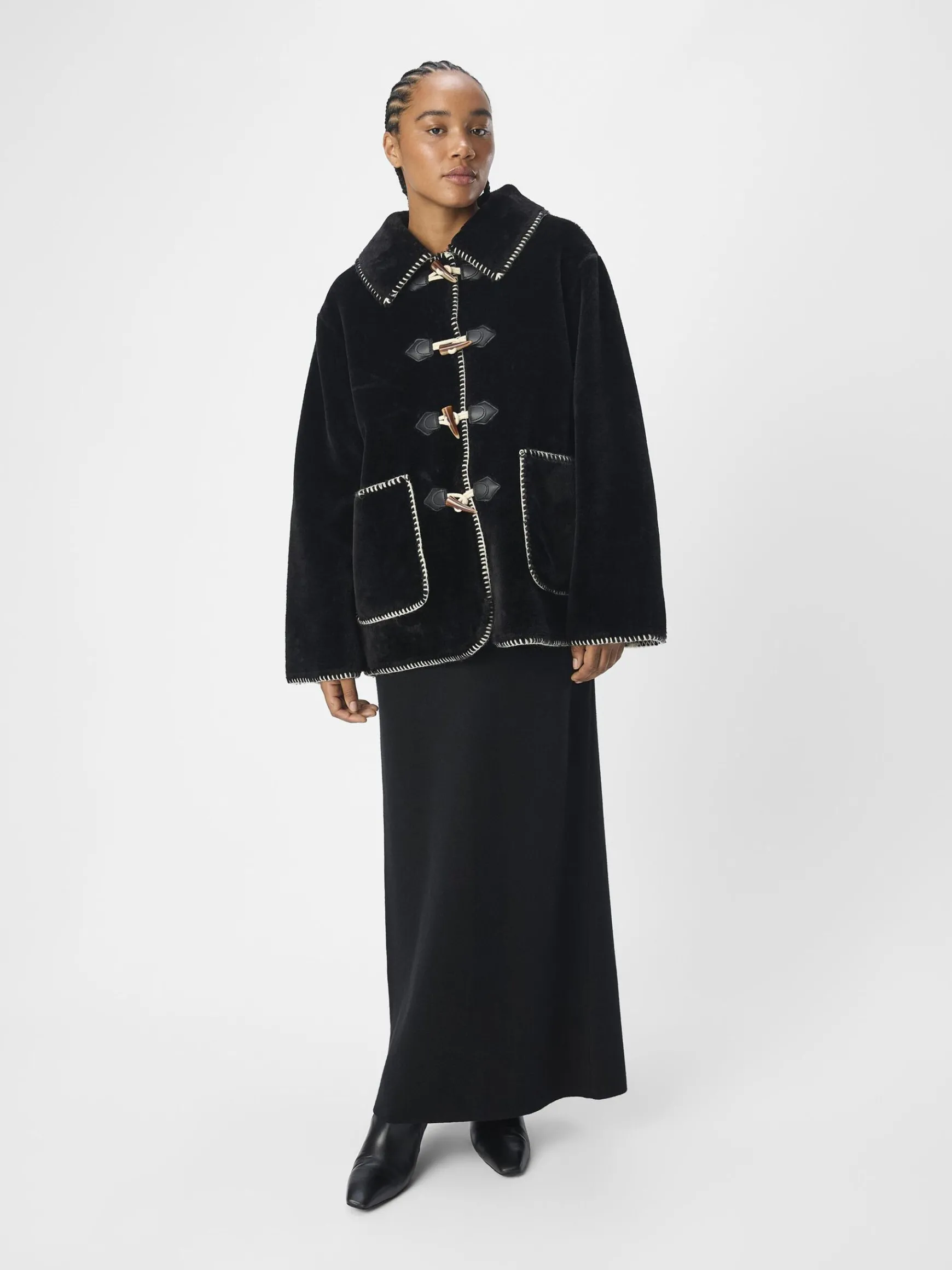 Dame OBJECT IMITERET PELS FRAKKE